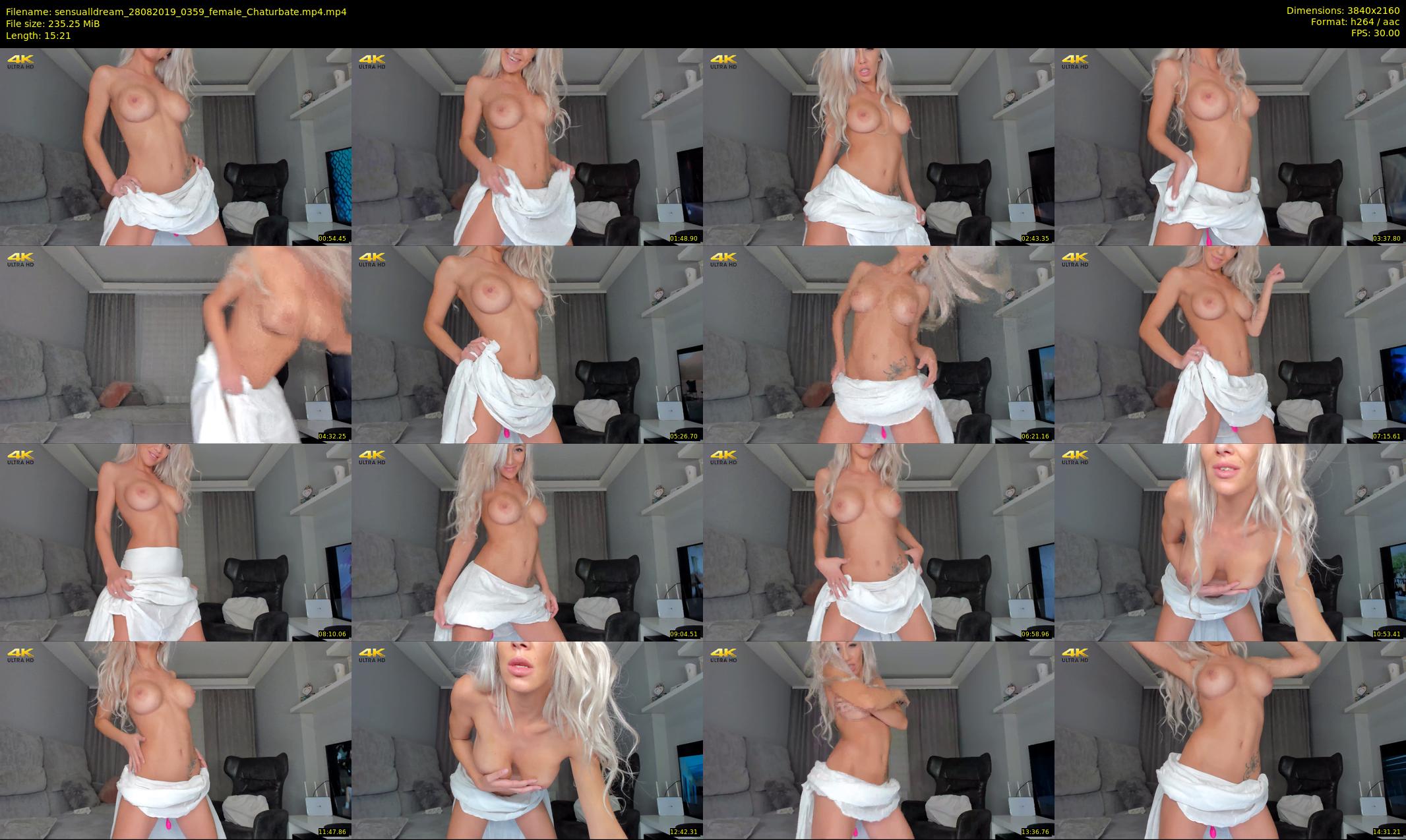 sensualldream — 16 minute Chaturbate female cam show recording, 4K, Aug 28, 2019