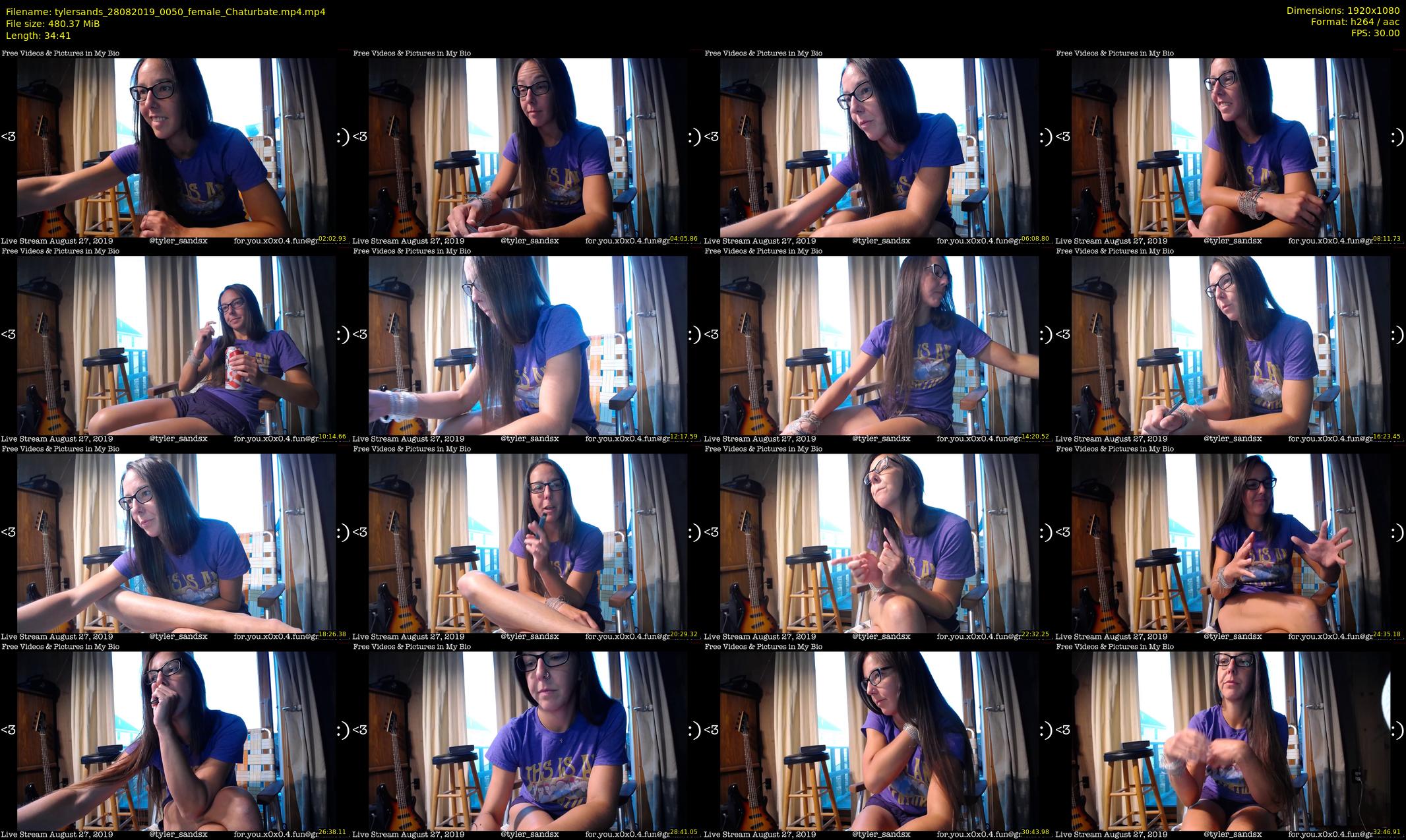 tylersands — 35 minute Chaturbate female cam show recording, 1080p, Aug 28, 2019