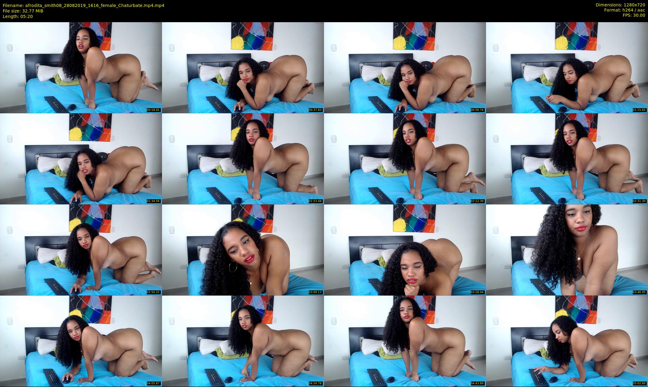 afrodita_smith08 — 6 minute Chaturbate female cam show recording, 720p, Aug 28, 2019