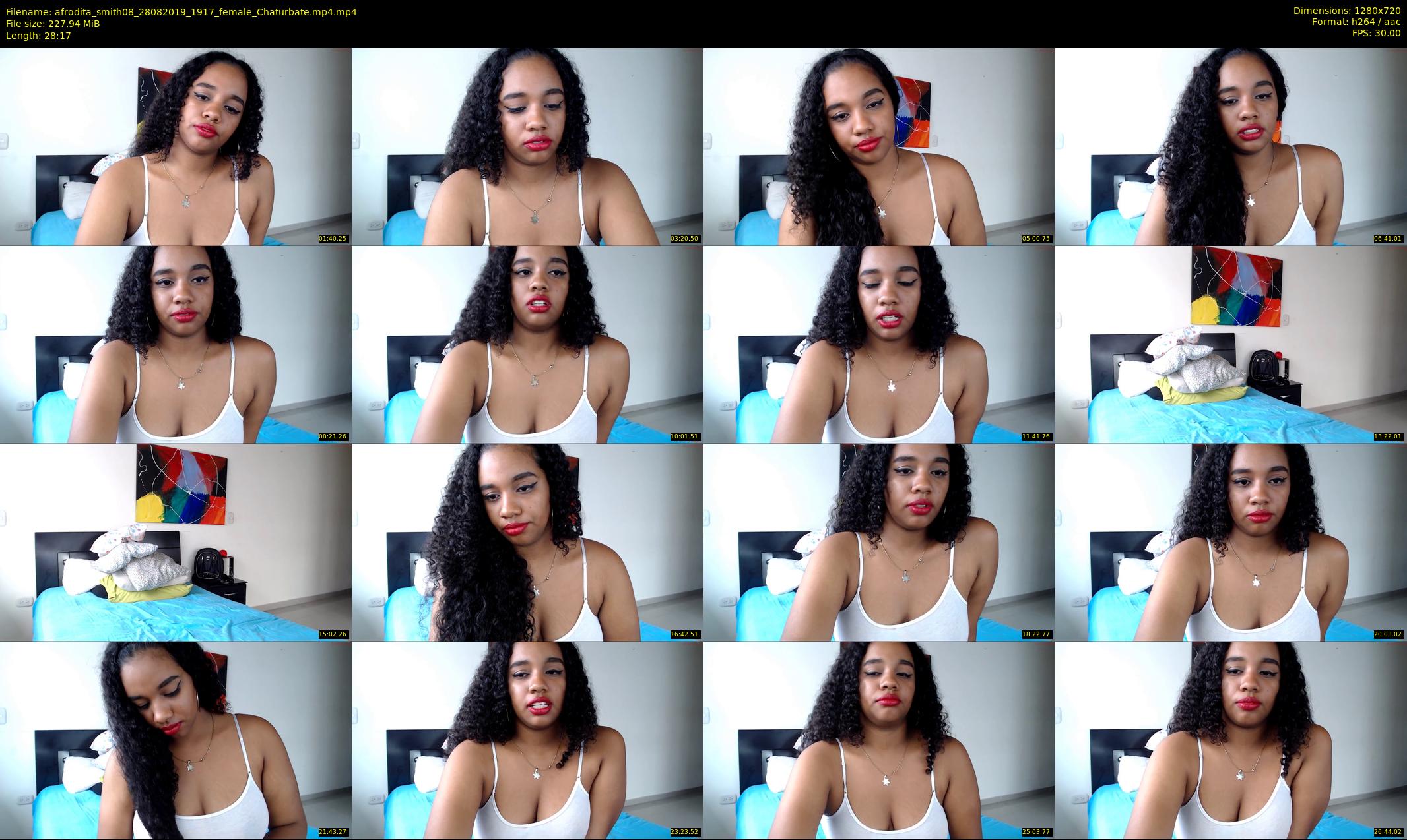 afrodita_smith08 — 29 minute Chaturbate female cam show recording, 720p, Aug 28, 2019