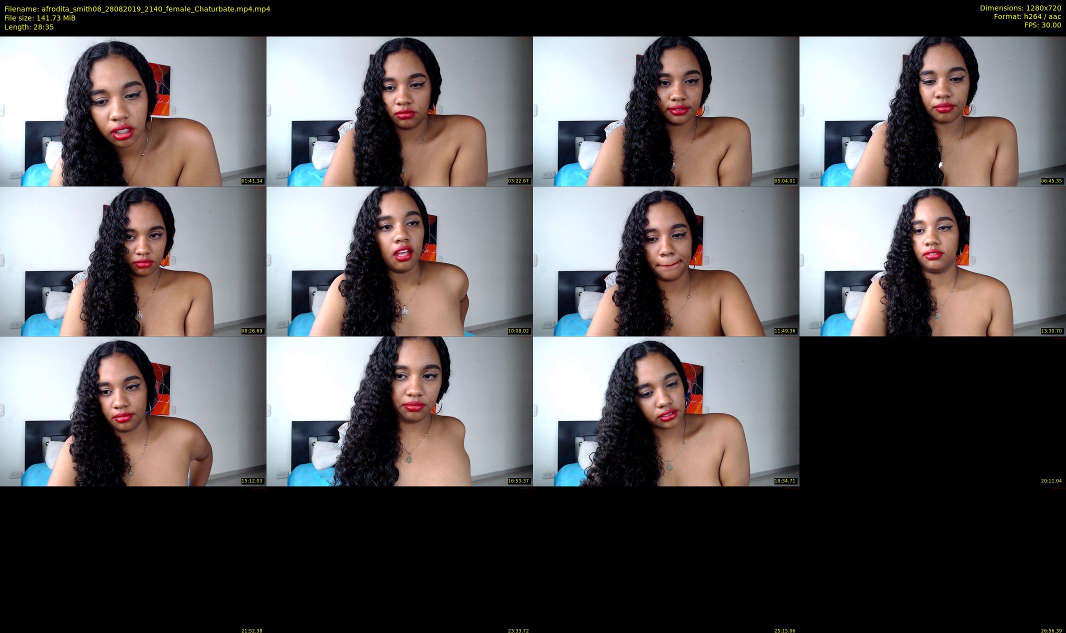 afrodita_smith08 — 29 minute Chaturbate female cam show recording, 720p, Aug 28, 2019