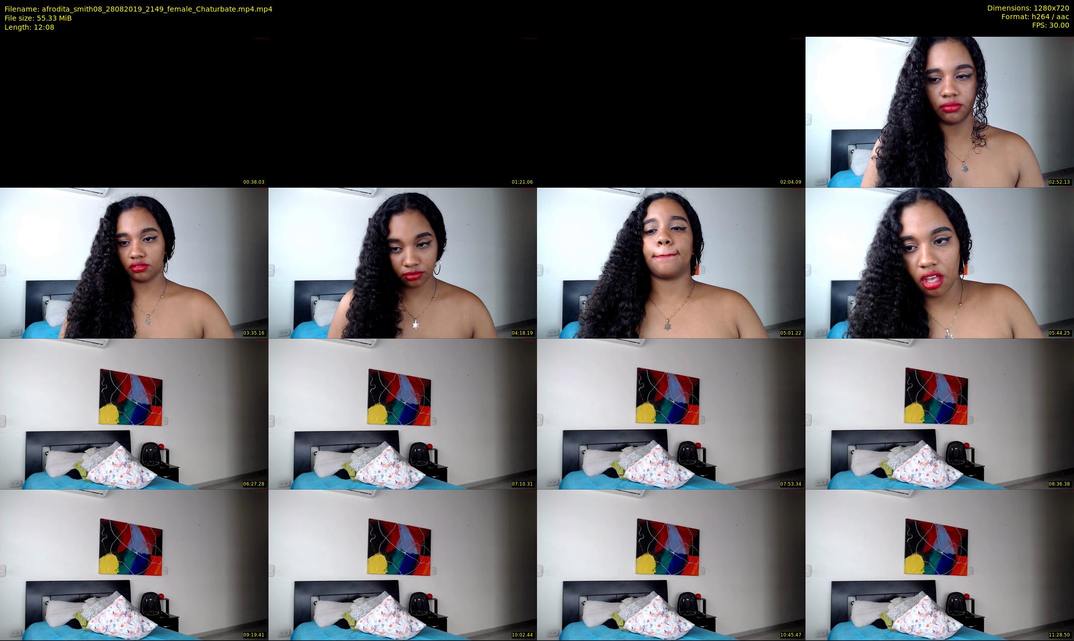 afrodita_smith08 — 13 minute Chaturbate female cam show recording, 720p, Aug 28, 2019