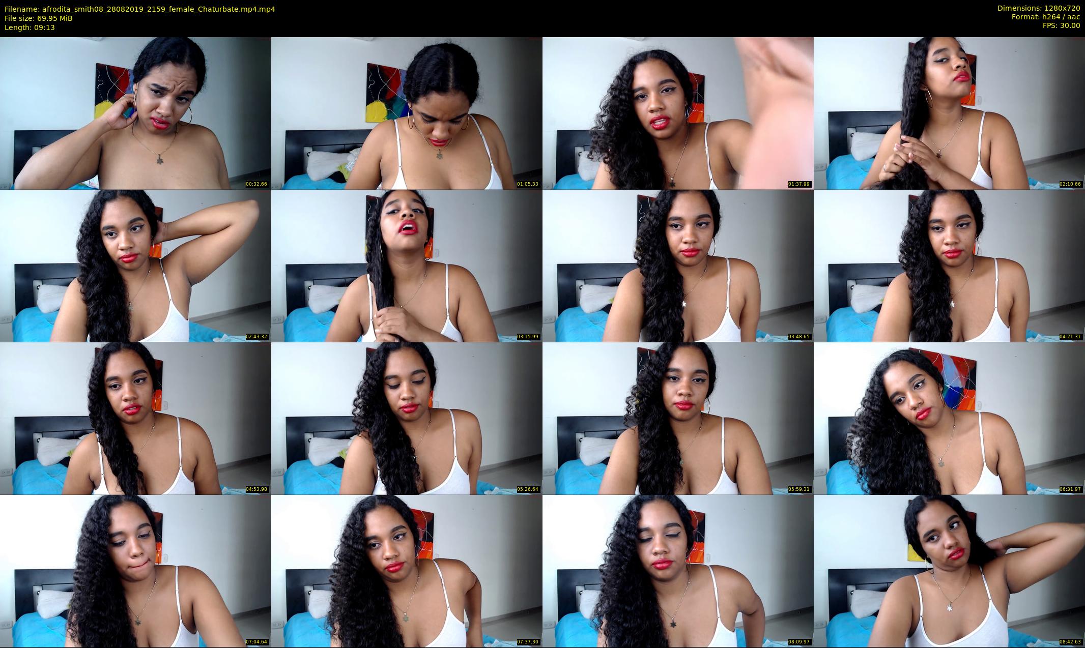 afrodita_smith08 — 10 minute Chaturbate female cam show recording, 720p, Aug 28, 2019