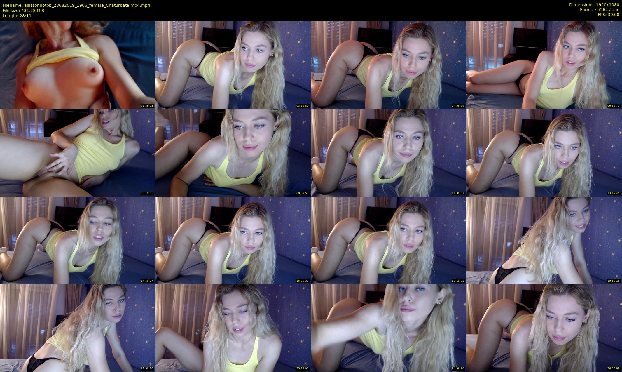 allissonhotbb — 29 minute Chaturbate female cam show recording, 1080p, Aug 28, 2019