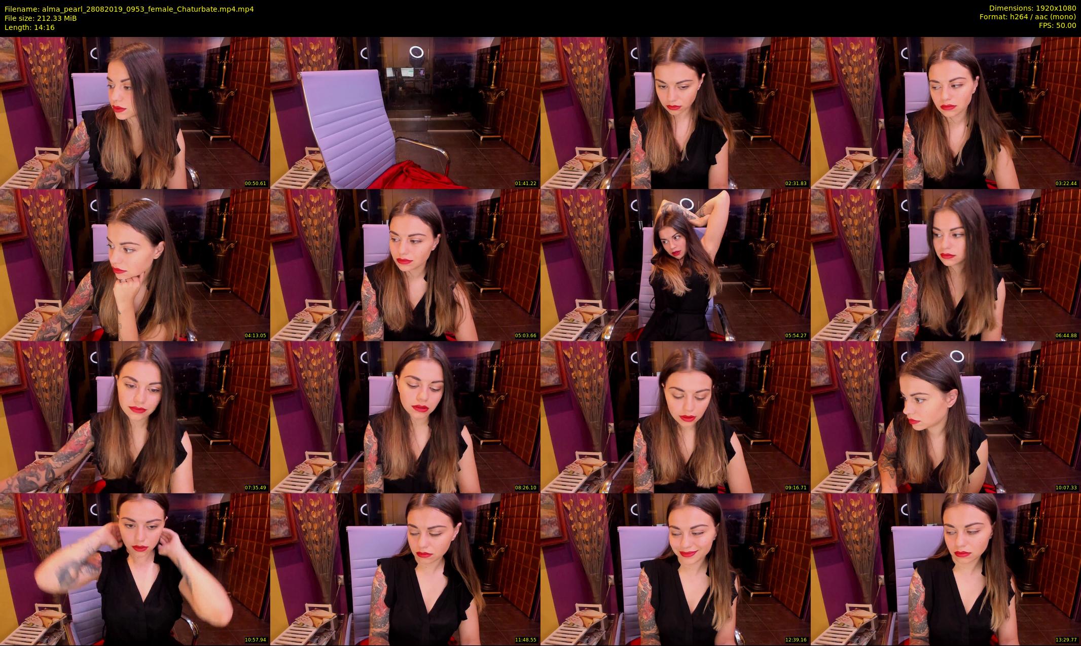 alma_pearl — 15 minute Chaturbate female cam show recording, 1080p, Aug 28, 2019