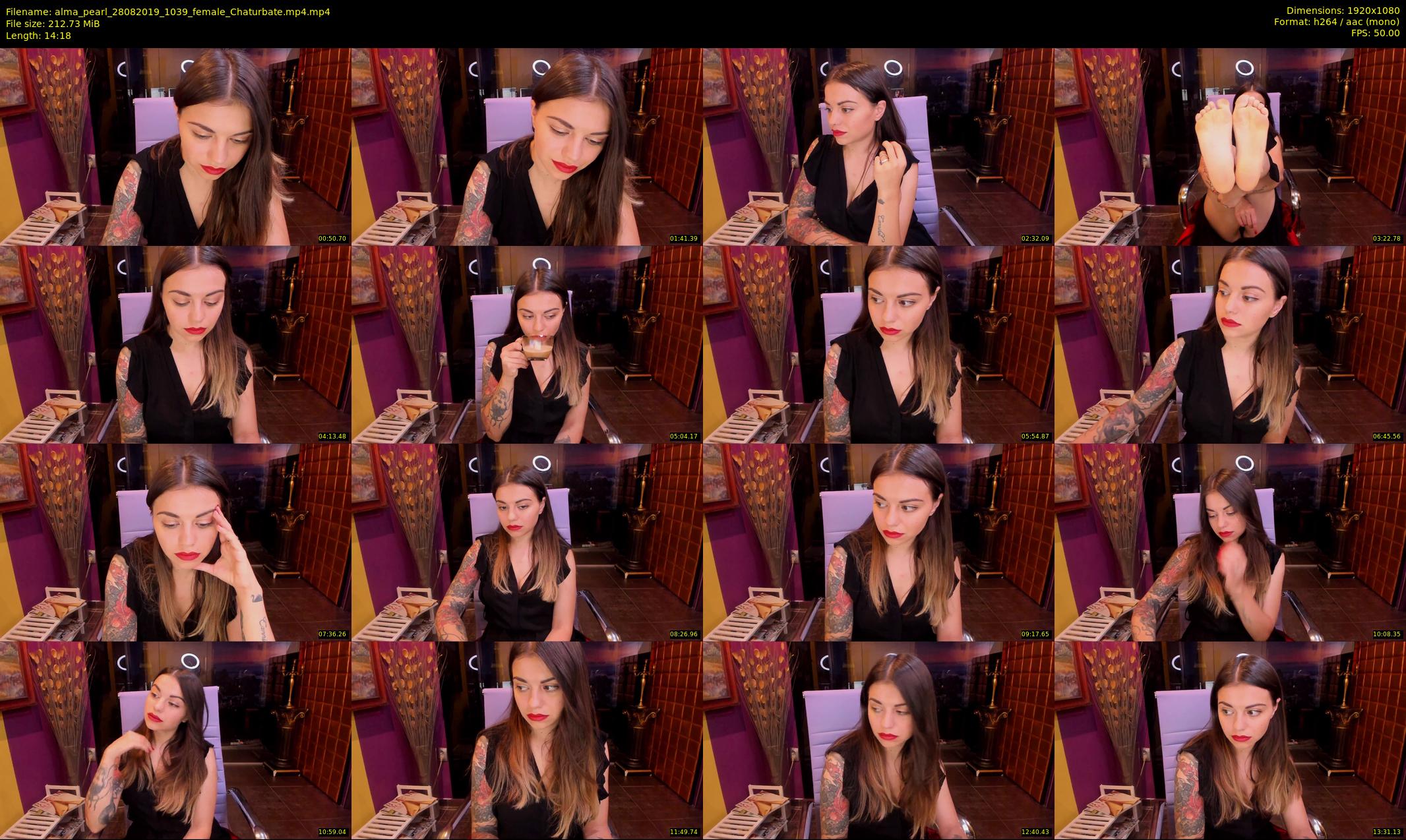 alma_pearl — 15 minute Chaturbate female cam show recording, 1080p, Aug 28, 2019
