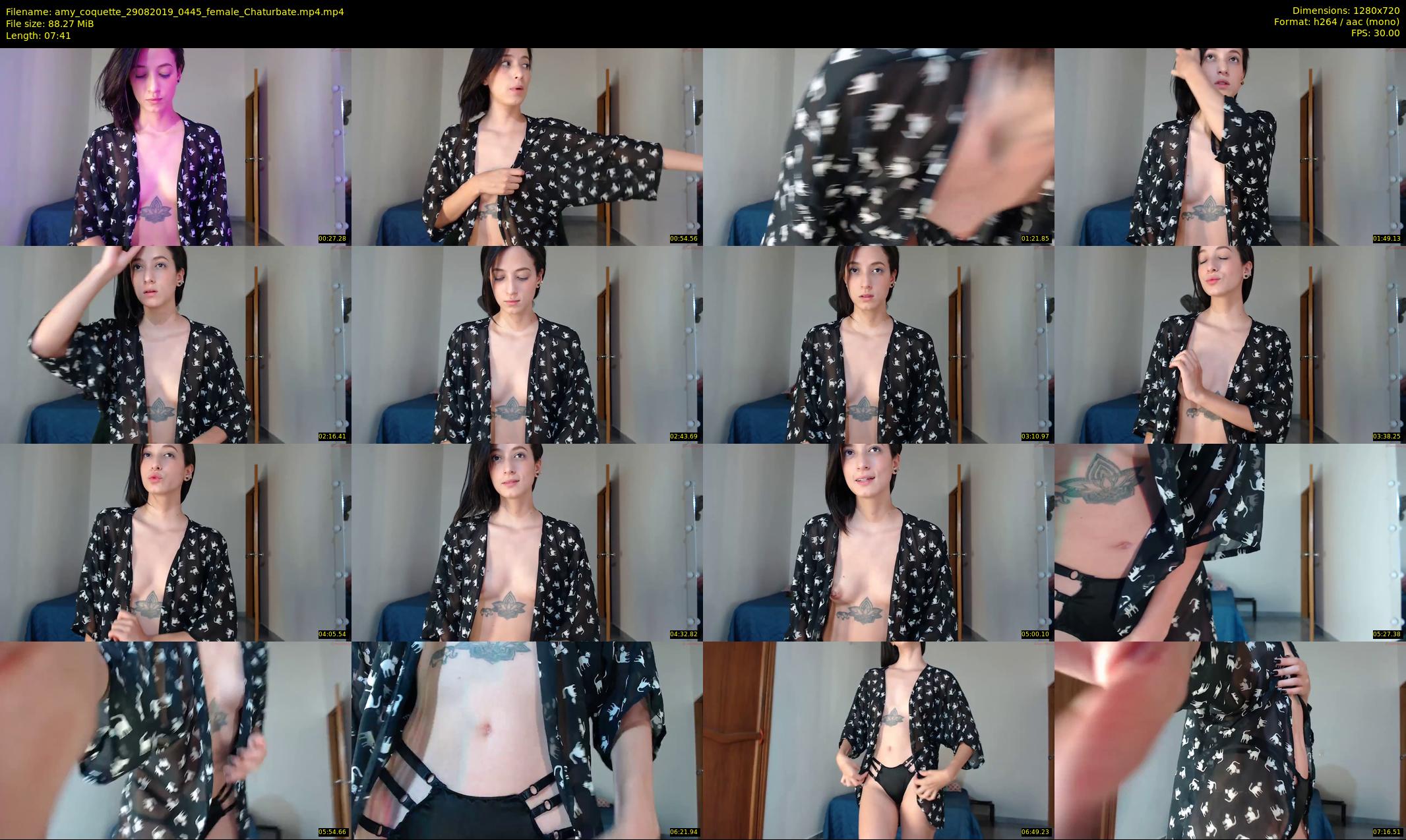 amy_coquette — 8 minute Chaturbate female cam show recording, 720p, Aug 29, 2019