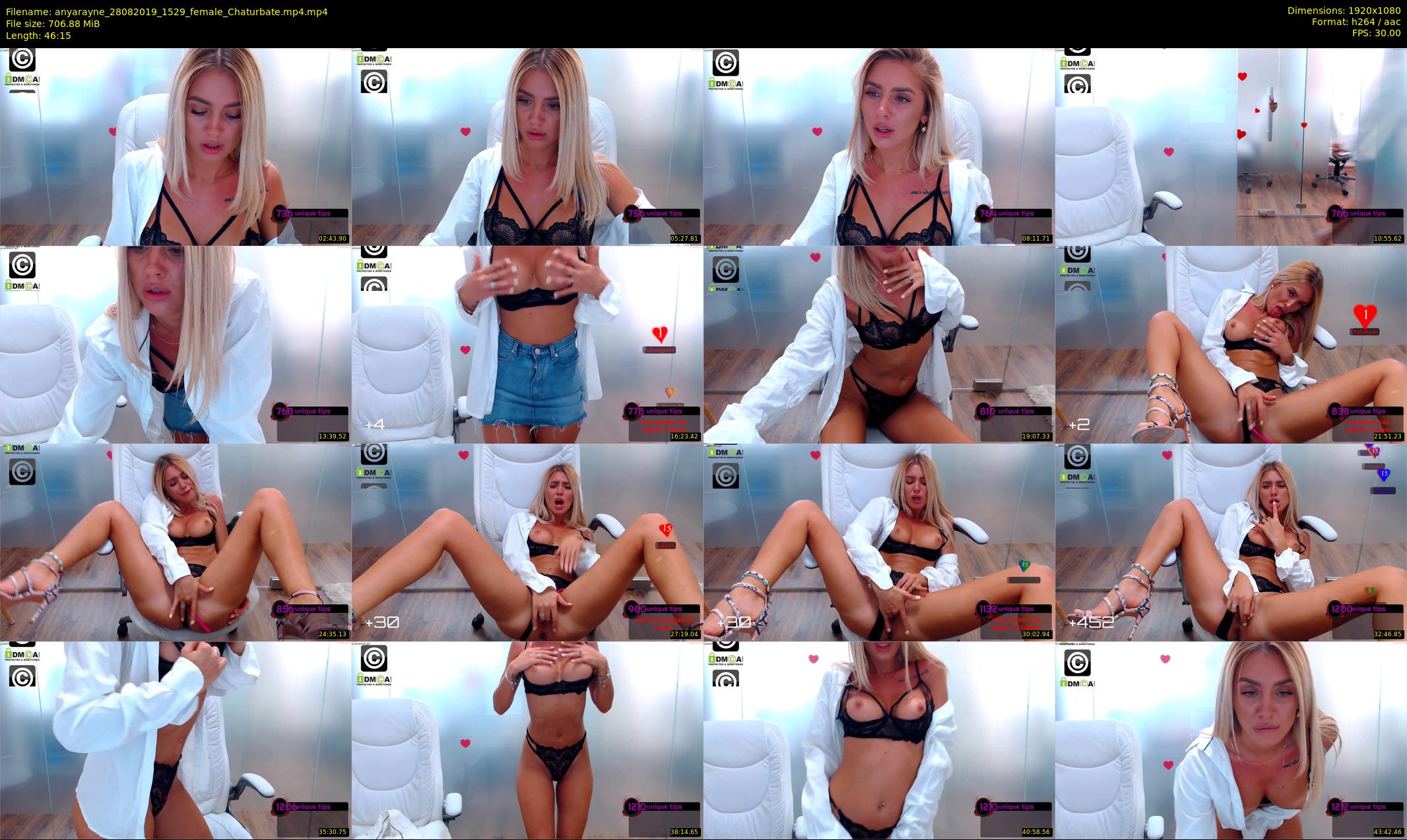 anyarayne — 47 minute Chaturbate female cam show recording, 1080p, Aug 28, 2019