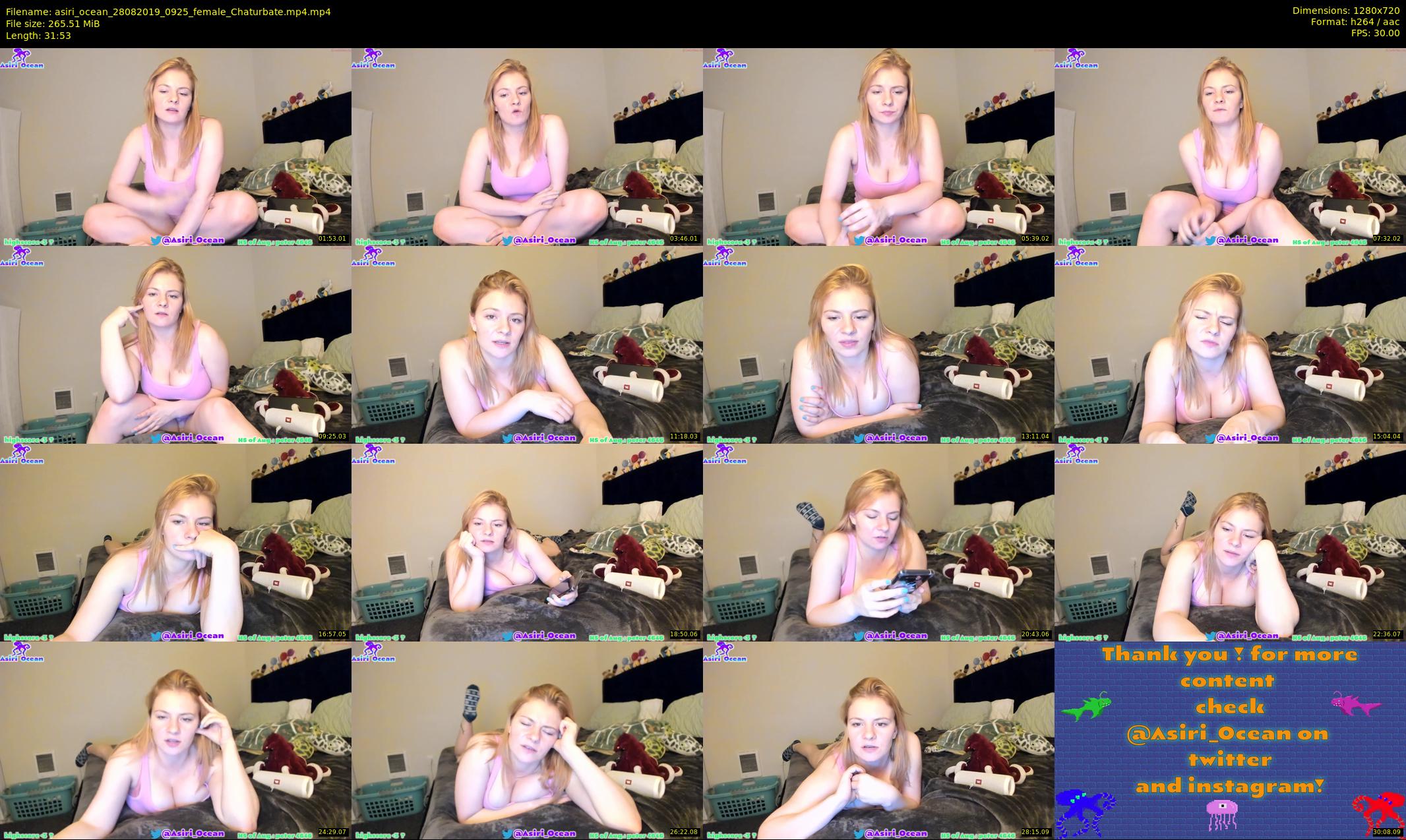 asiri_ocean — 32 minute Chaturbate female cam show recording, 720p, Aug 28, 2019