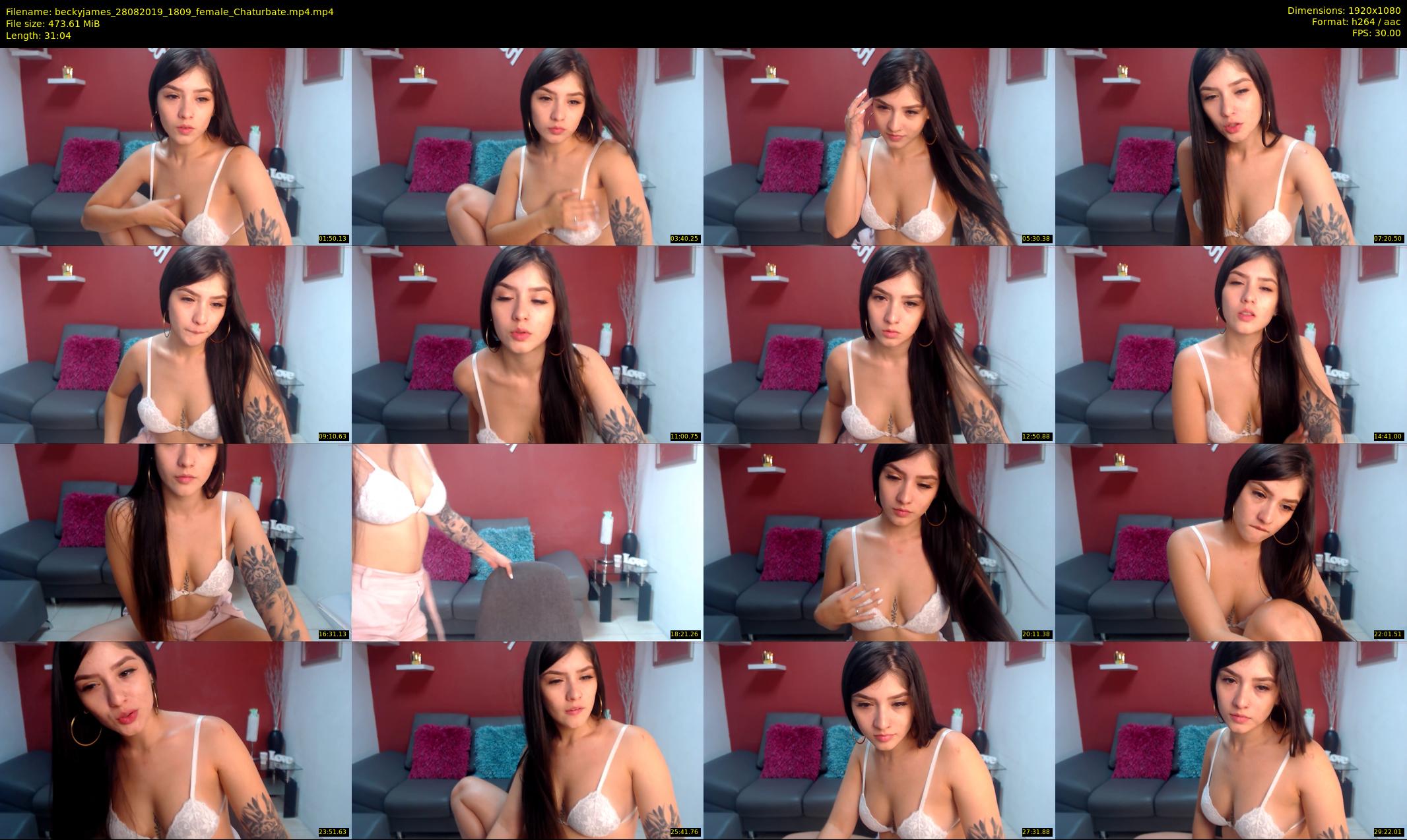 beckyjames — 32 minute Chaturbate female cam show recording, 1080p, Aug 28, 2019
