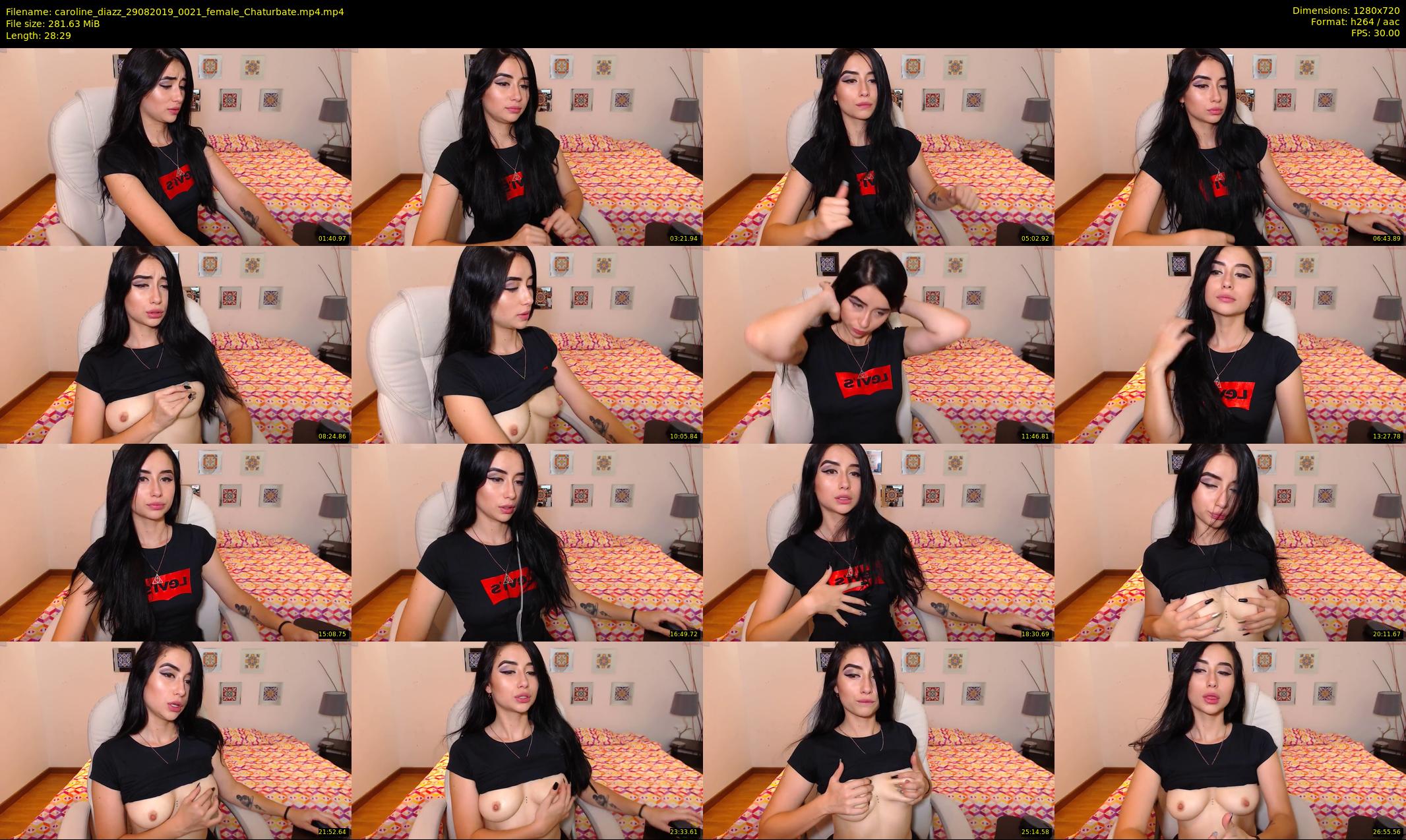 caroline_diazz — 29 minute Chaturbate female cam show recording, 720p, Aug 29, 2019
