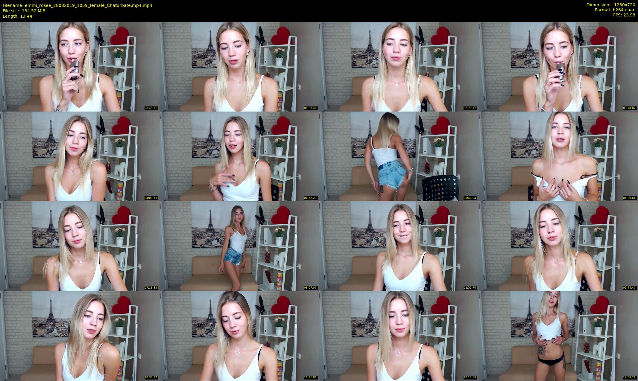 emmi_rosee — 14 minute Chaturbate female cam show recording, 720p, Aug 28, 2019