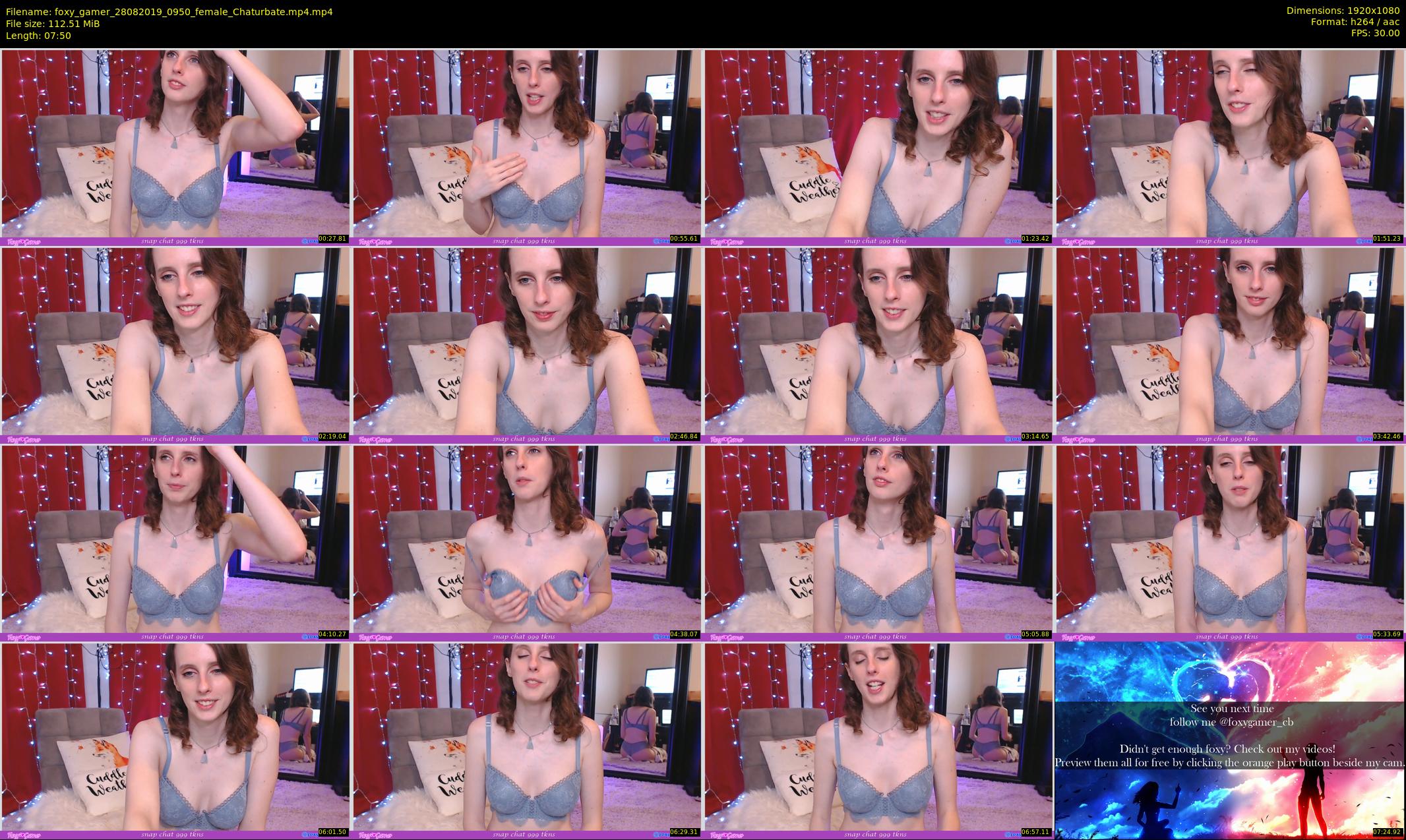 foxy_gamer — 8 minute Chaturbate female cam show recording, 1080p, Aug 28, 2019
