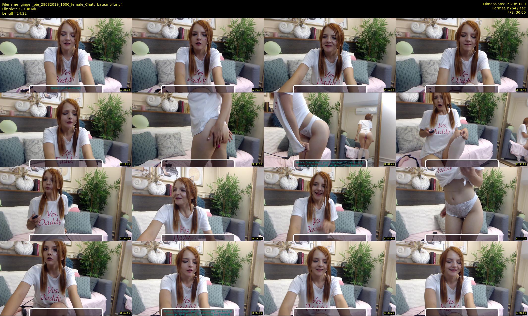 ginger_pie — 25 minute Chaturbate female cam show recording, 1080p, Aug 28, 2019
