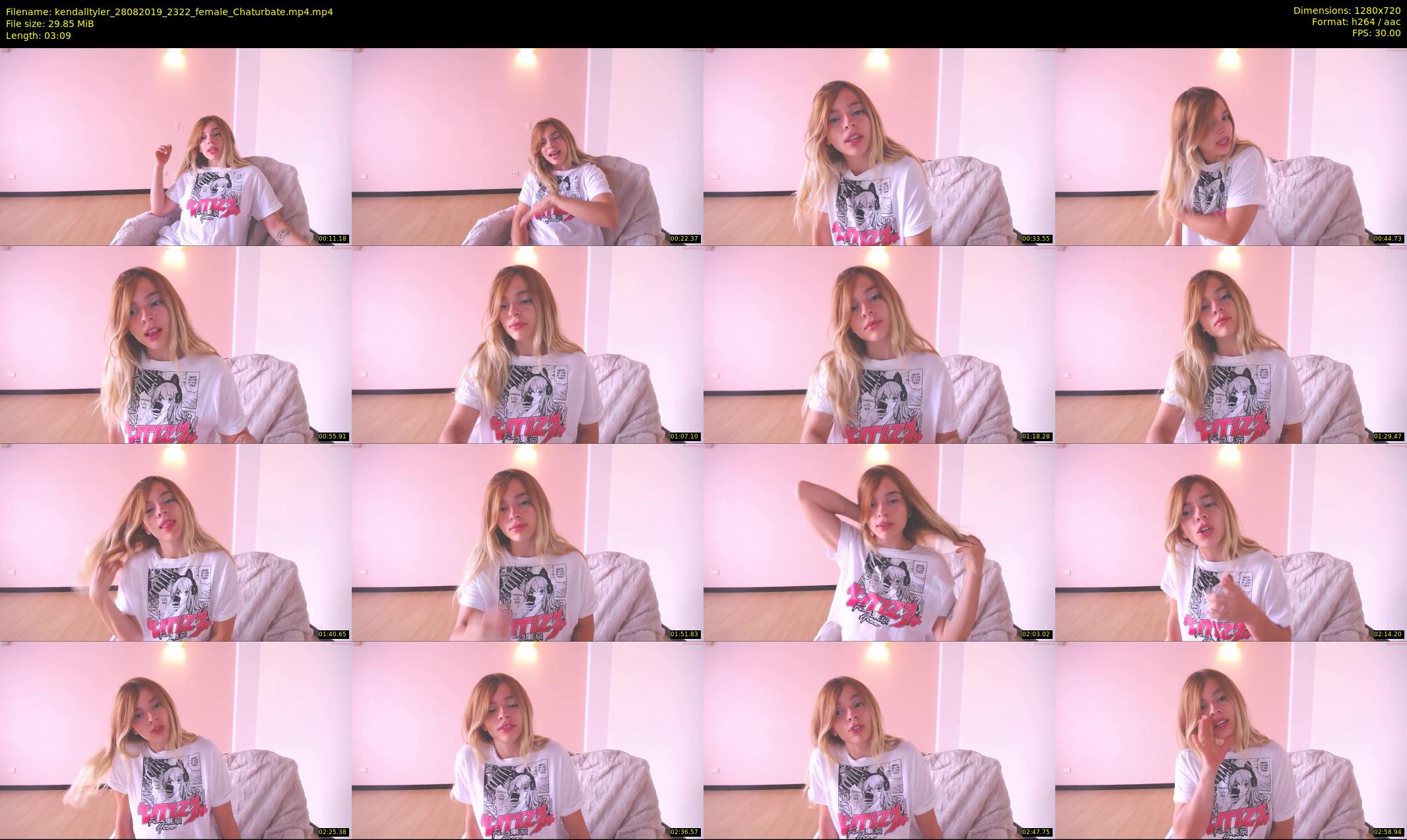 kendalltyler — 4 minute Chaturbate female cam show recording, 720p, Aug 28, 2019