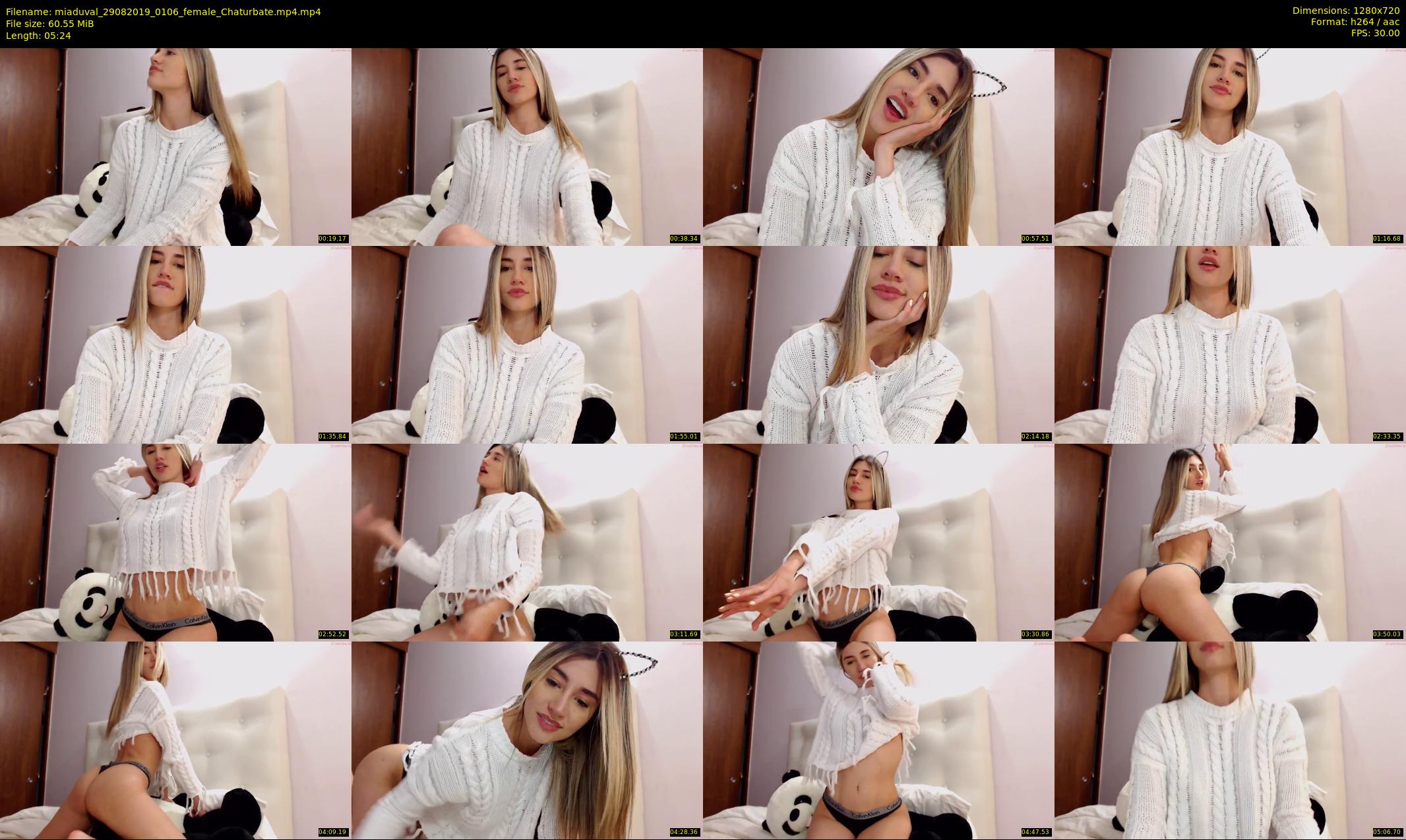 miaduval — 6 minute Chaturbate female cam show recording, 720p, Aug 29, 2019