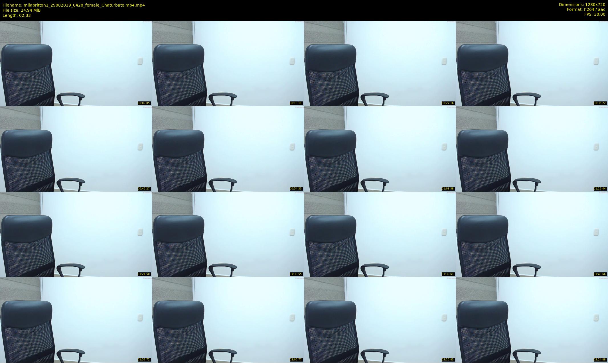 milabritton1 — 3 minute Chaturbate female cam show recording, 720p, Aug 29, 2019