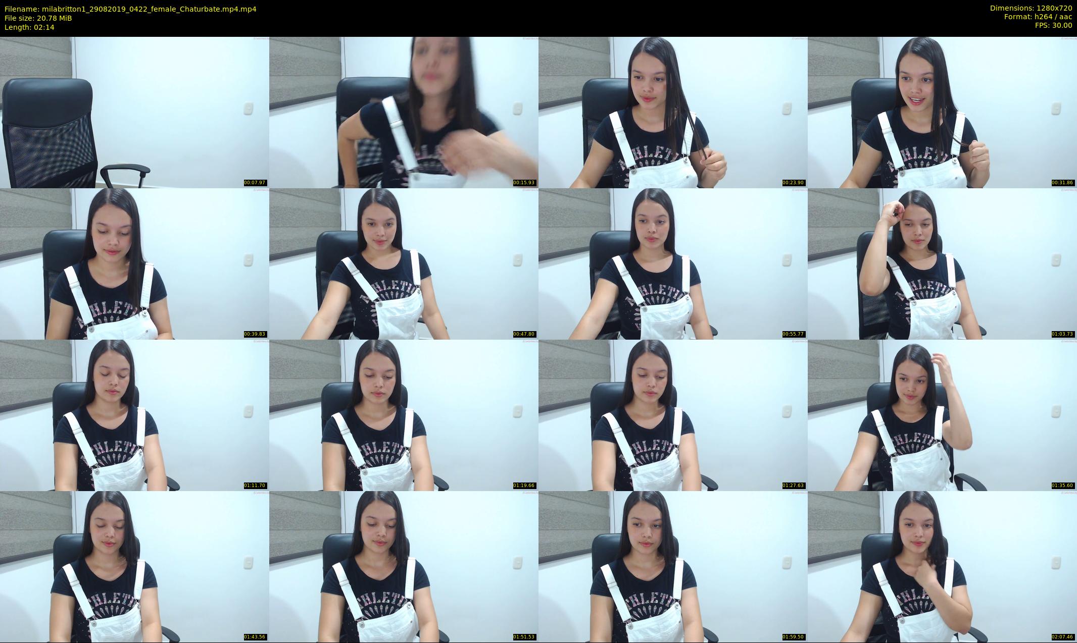 milabritton1 — 3 minute Chaturbate female cam show recording, 720p, Aug 29, 2019