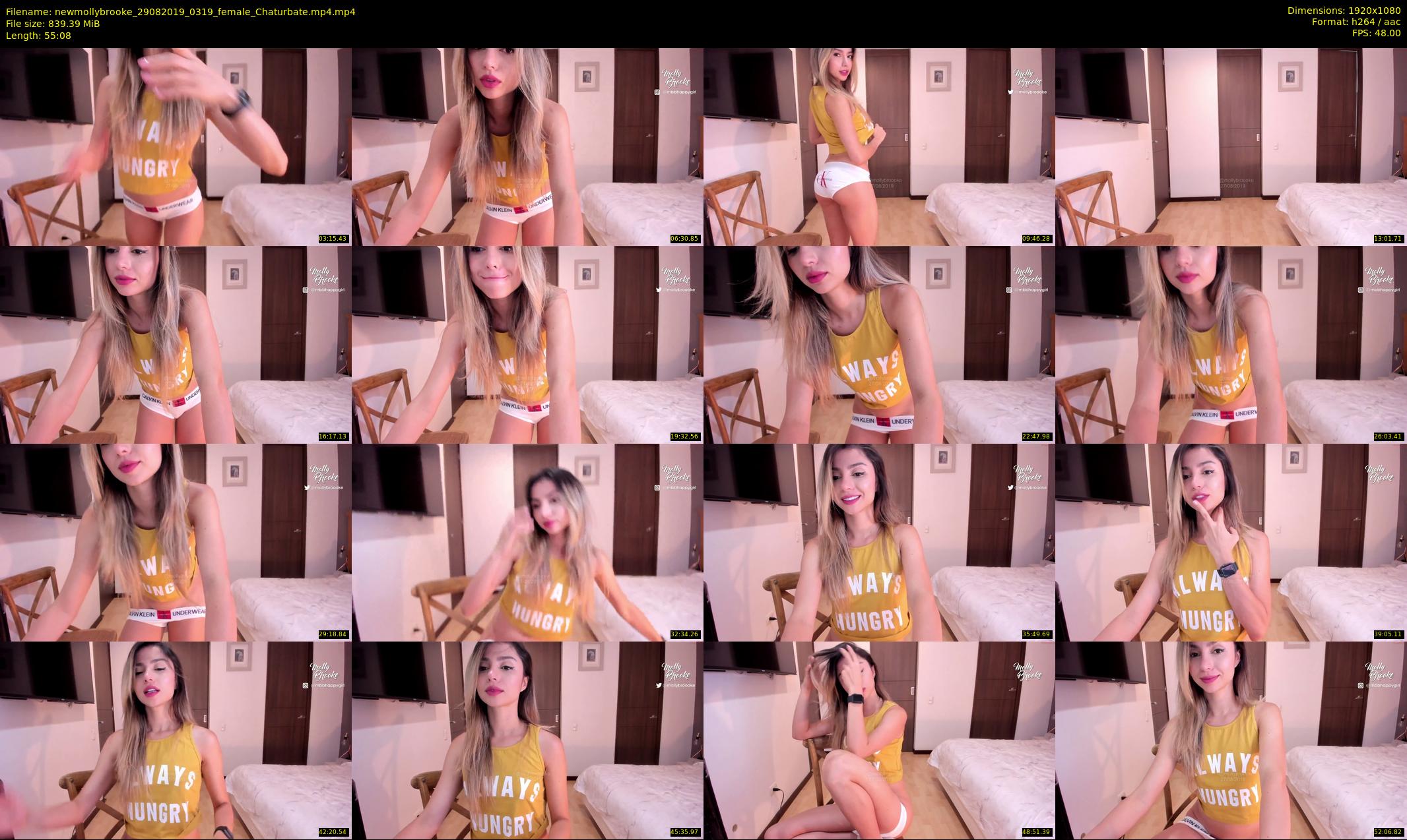 newmollybrooke — 56 minute Chaturbate female cam show recording, 1080p, Aug 29, 2019