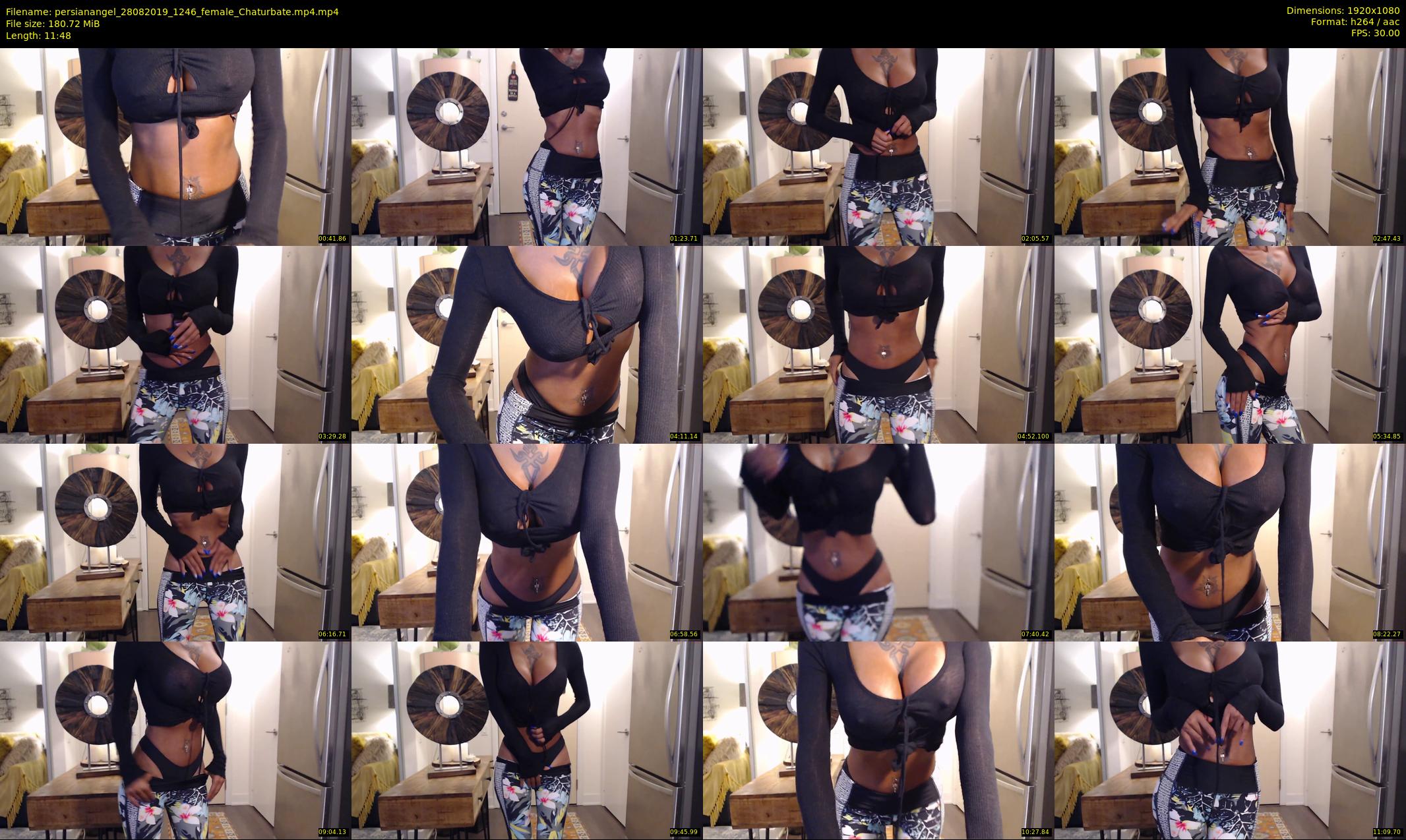 persianangel — 12 minute Chaturbate female cam show recording, 1080p, Aug 28, 2019