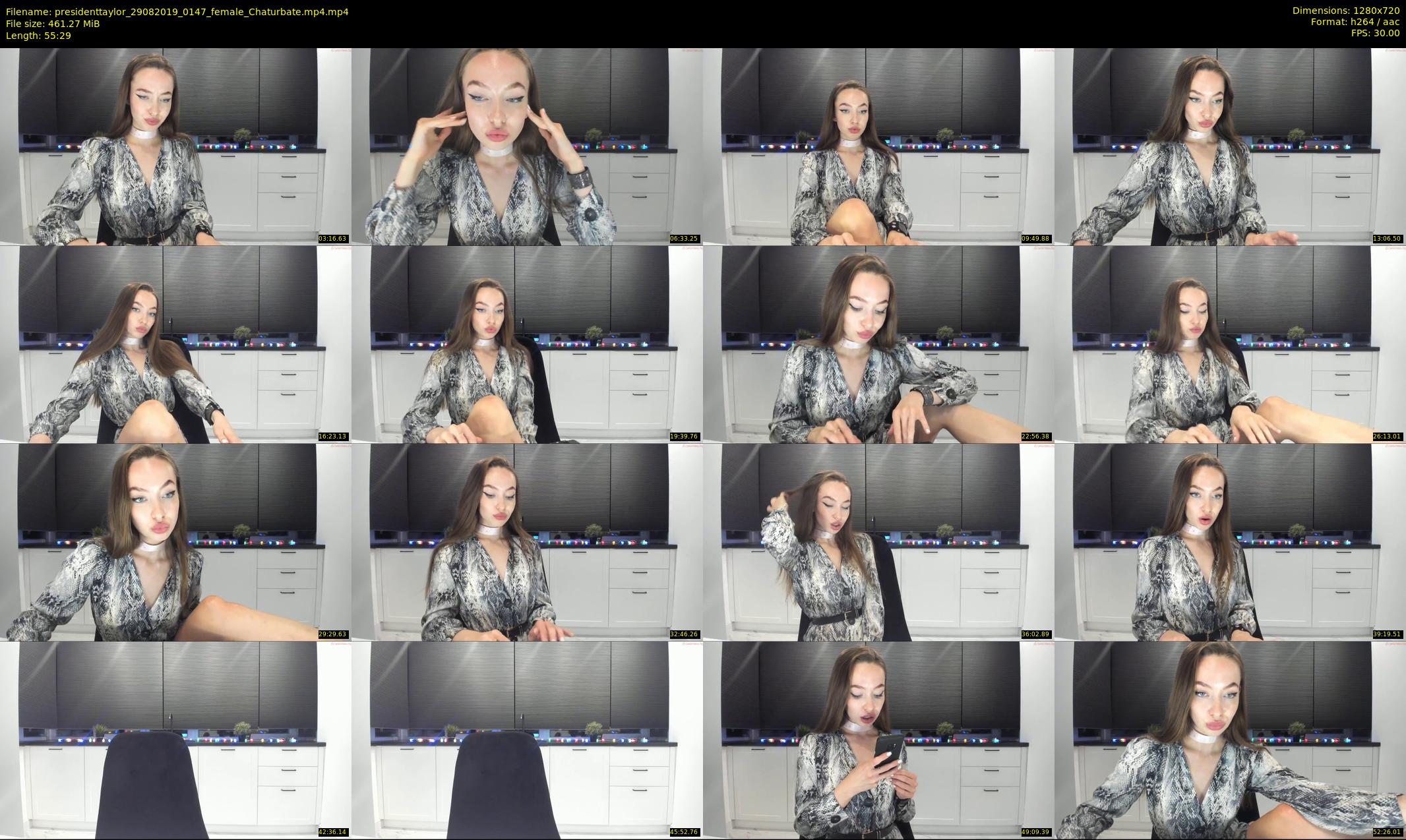 presidenttaylor — 56 minute Chaturbate female cam show recording, 720p, Aug 29, 2019