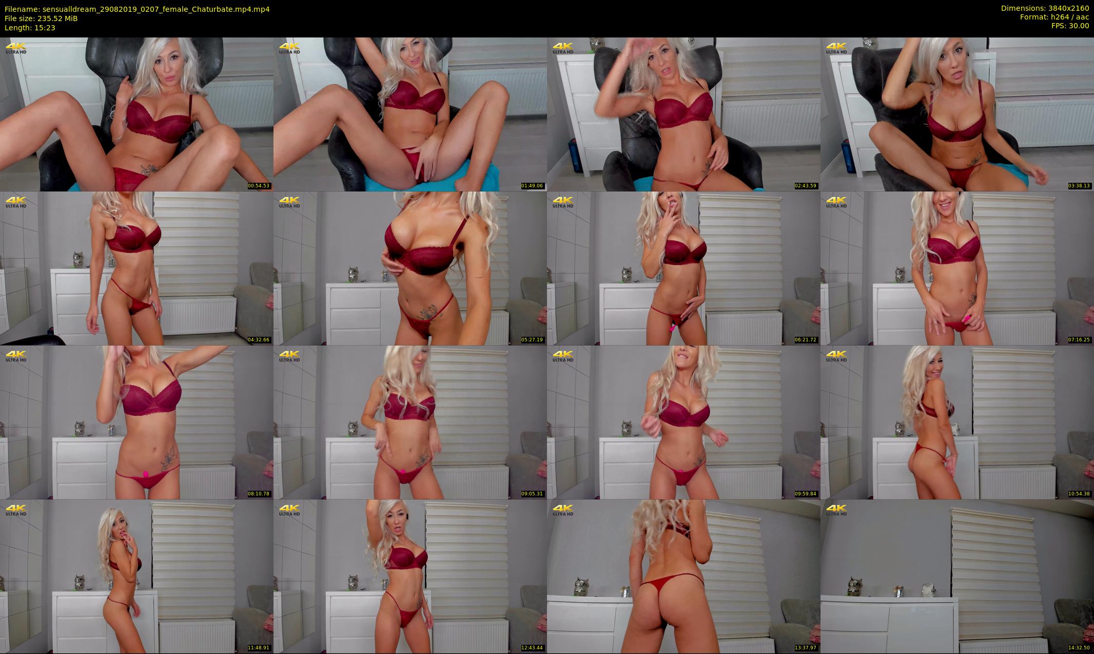 sensualldream — 16 minute Chaturbate female cam show recording, 4K, Aug 29, 2019