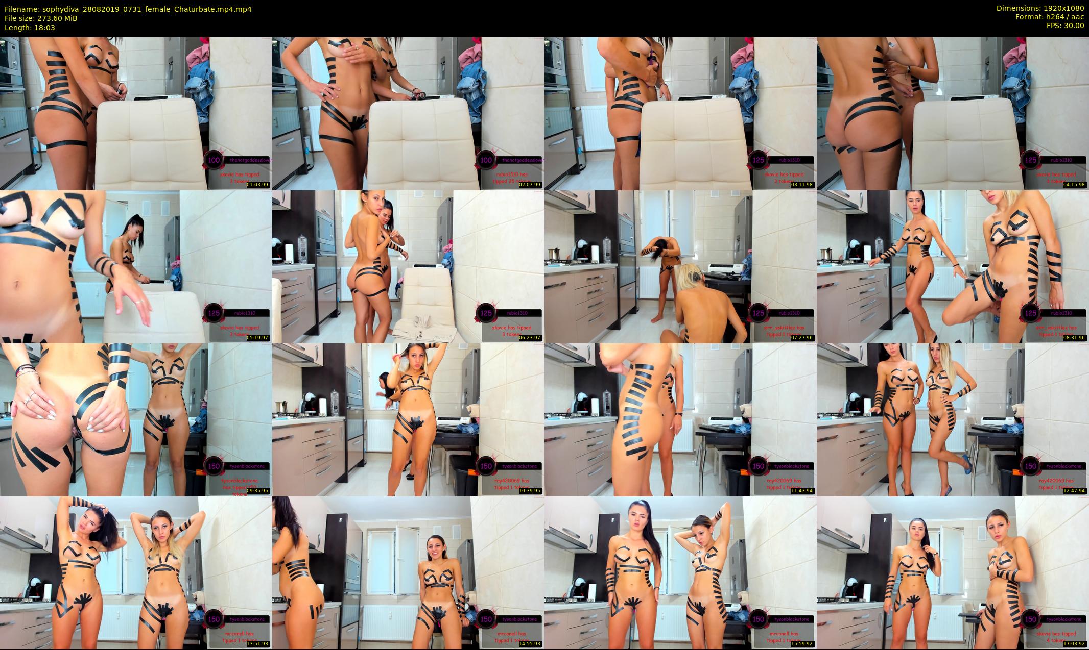 sophydiva — 19 minute Chaturbate female cam show recording, 1080p, Aug 28, 2019