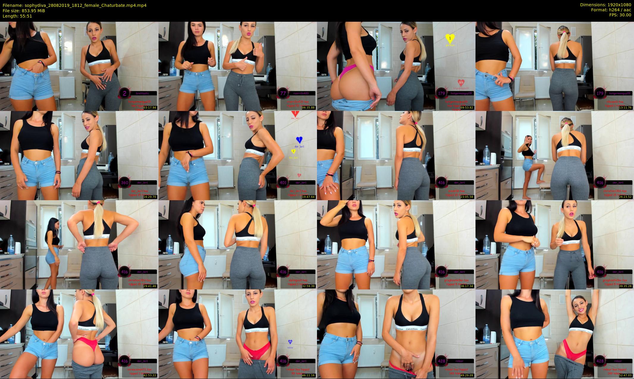 sophydiva — 56 minute Chaturbate female cam show recording, 1080p, Aug 28, 2019