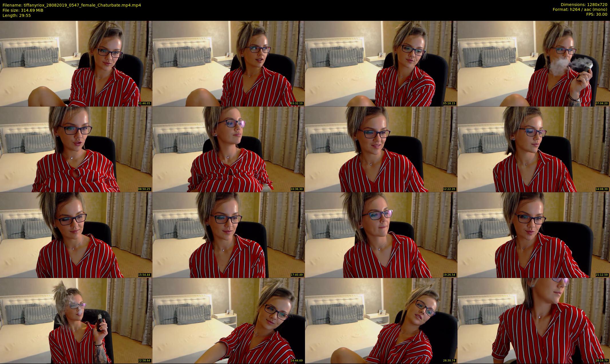 tiffanyriox — 30 minute Chaturbate female cam show recording, 720p, Aug 28, 2019