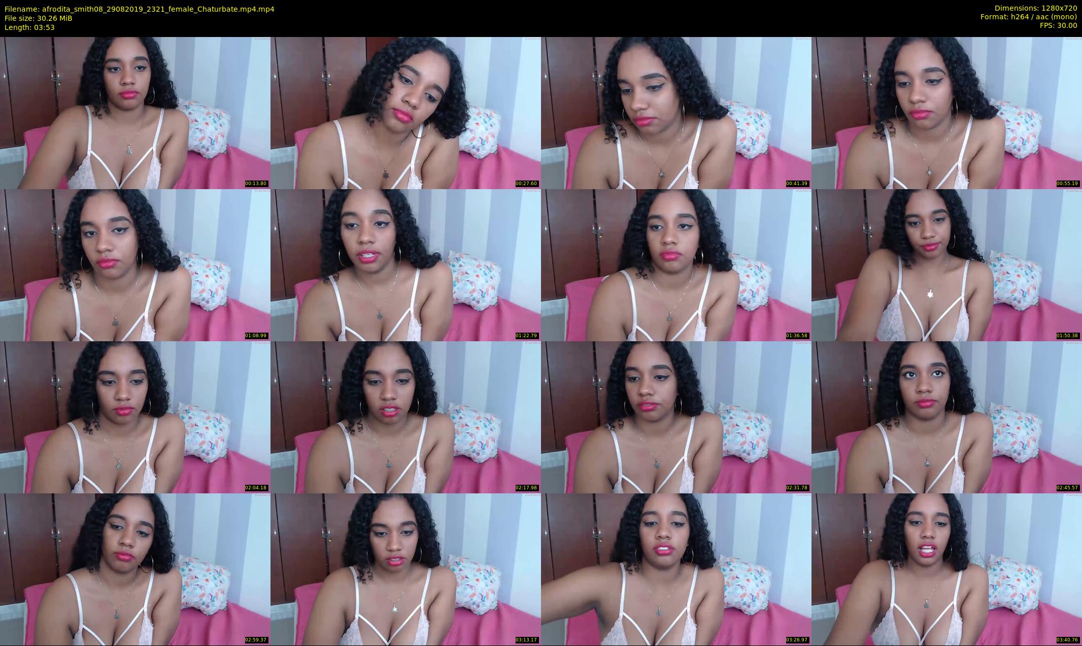 afrodita_smith08 — 4 minute Chaturbate female cam show recording, 720p, Aug 29, 2019