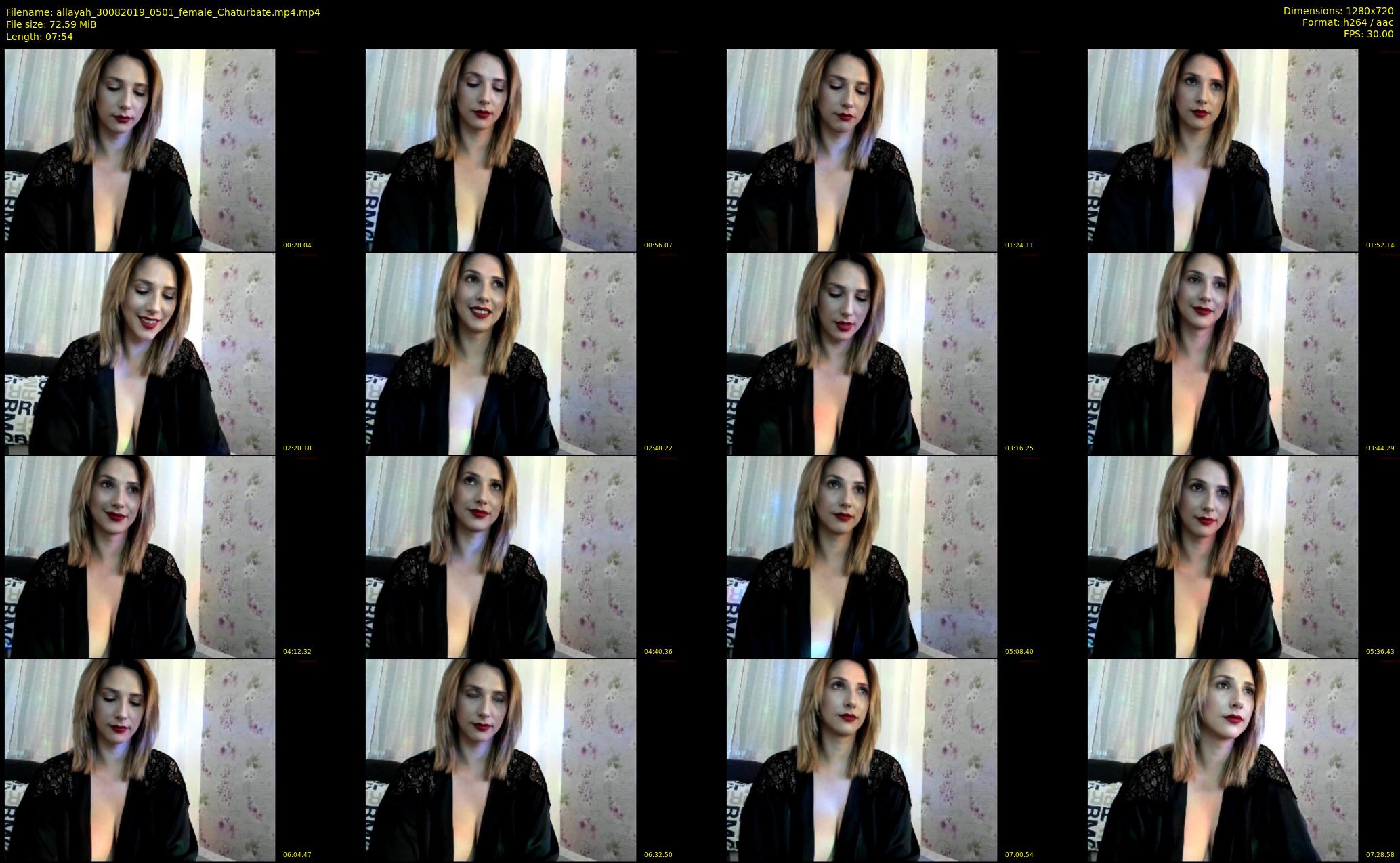 allayah — 8 minute Chaturbate female cam show recording, 720p, Aug 30, 2019