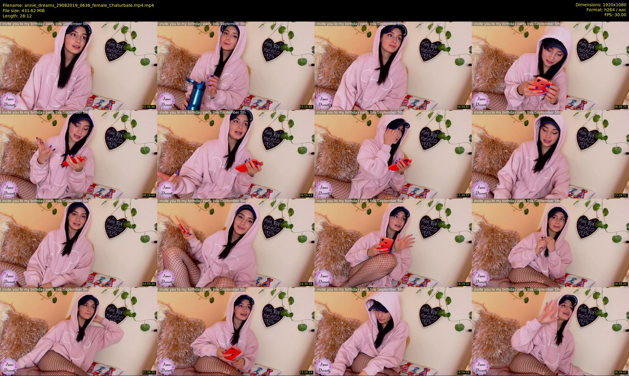 annie_dreams — 29 minute Chaturbate female cam show recording, 1080p, Aug 29, 2019