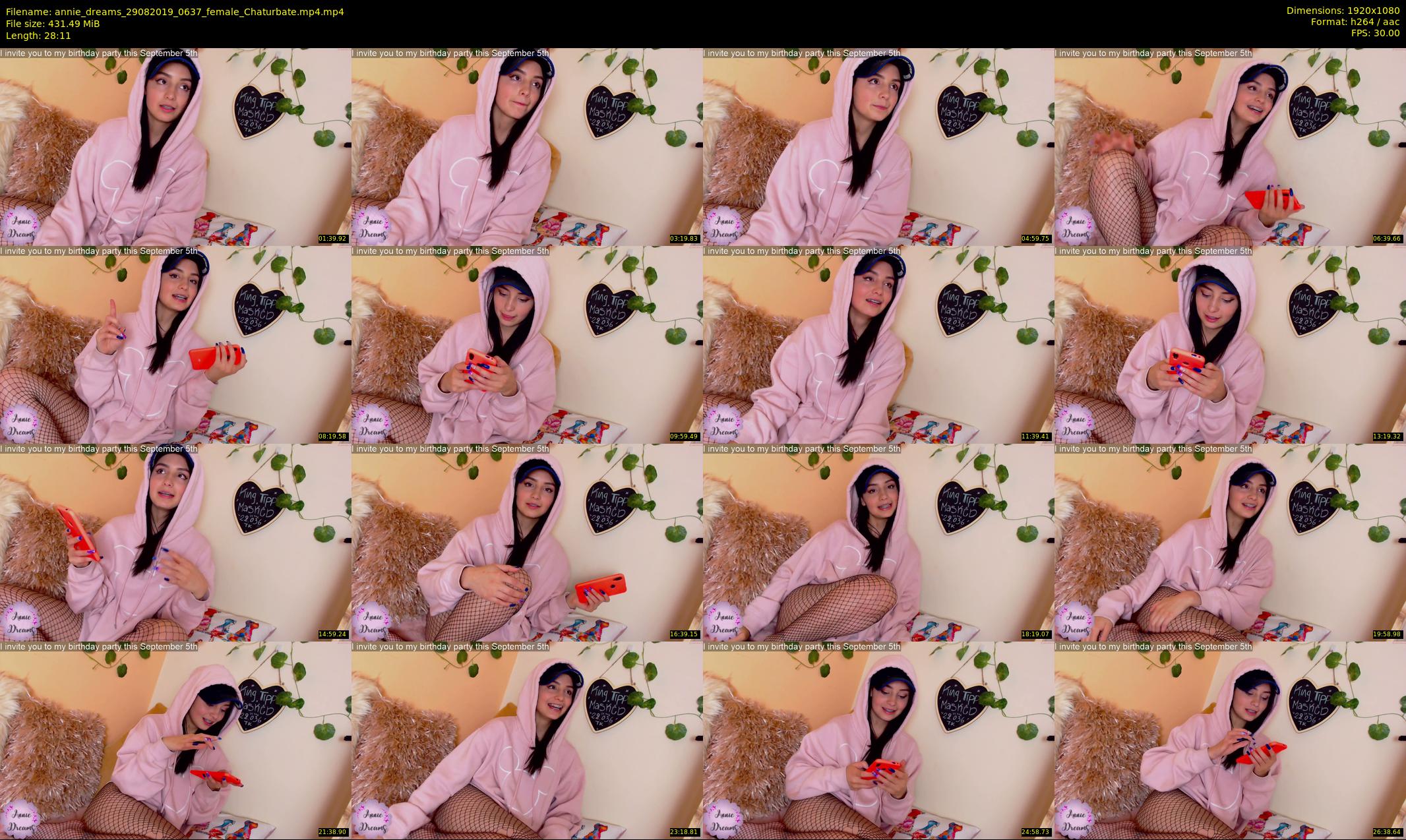 annie_dreams — 29 minute Chaturbate female cam show recording, 1080p, Aug 29, 2019