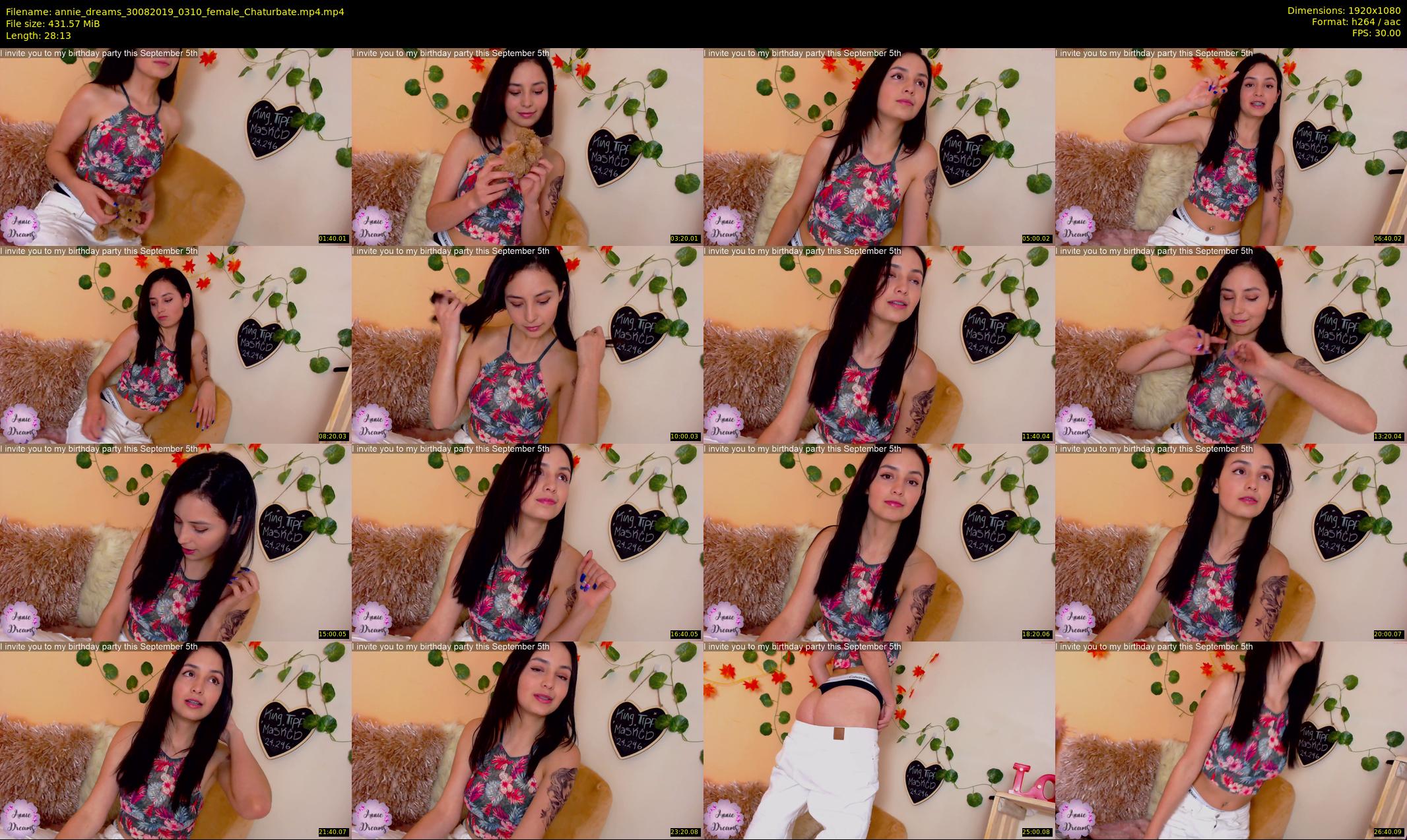 annie_dreams — 29 minute Chaturbate female cam show recording, 1080p, Aug 30, 2019