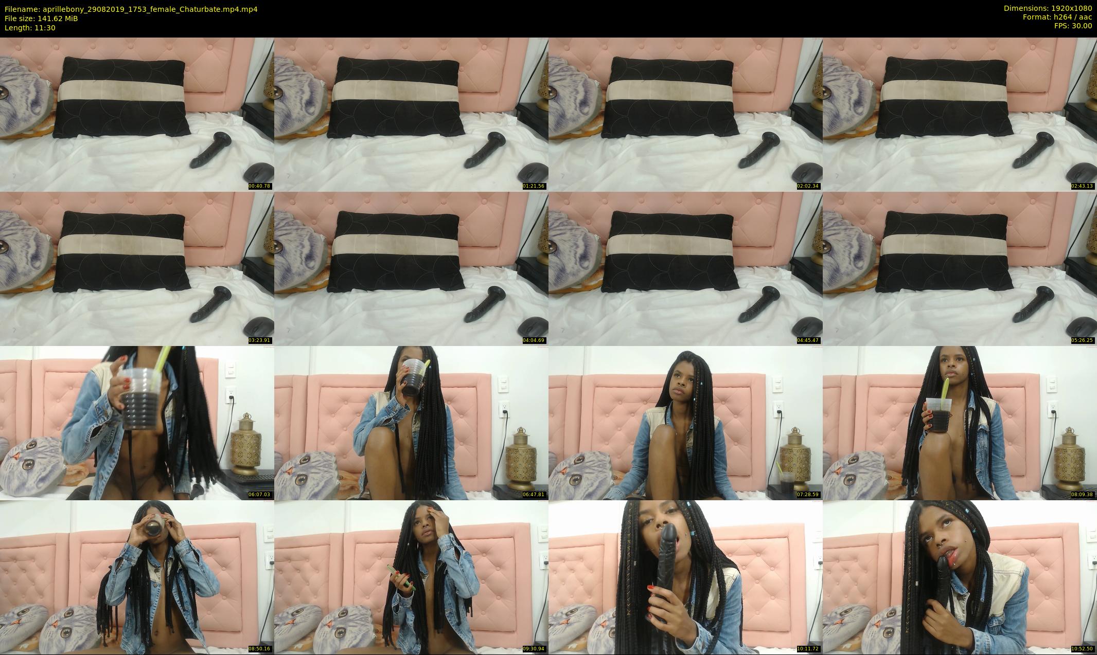 aprillebony — 12 minute Chaturbate female cam show recording, 1080p, Aug 29, 2019