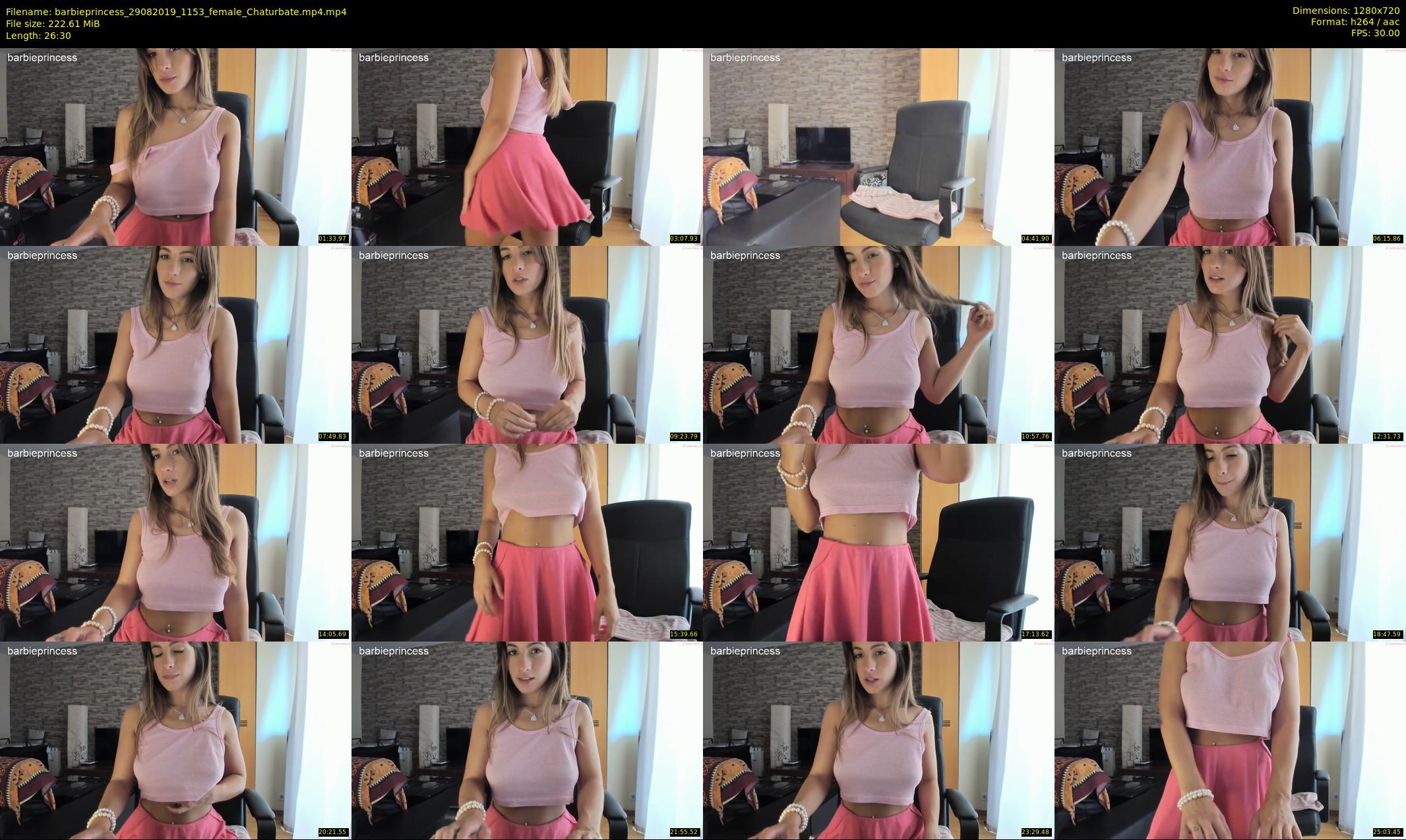 barbieprincess — 27 minute Chaturbate female cam show recording, 720p, Aug 29, 2019