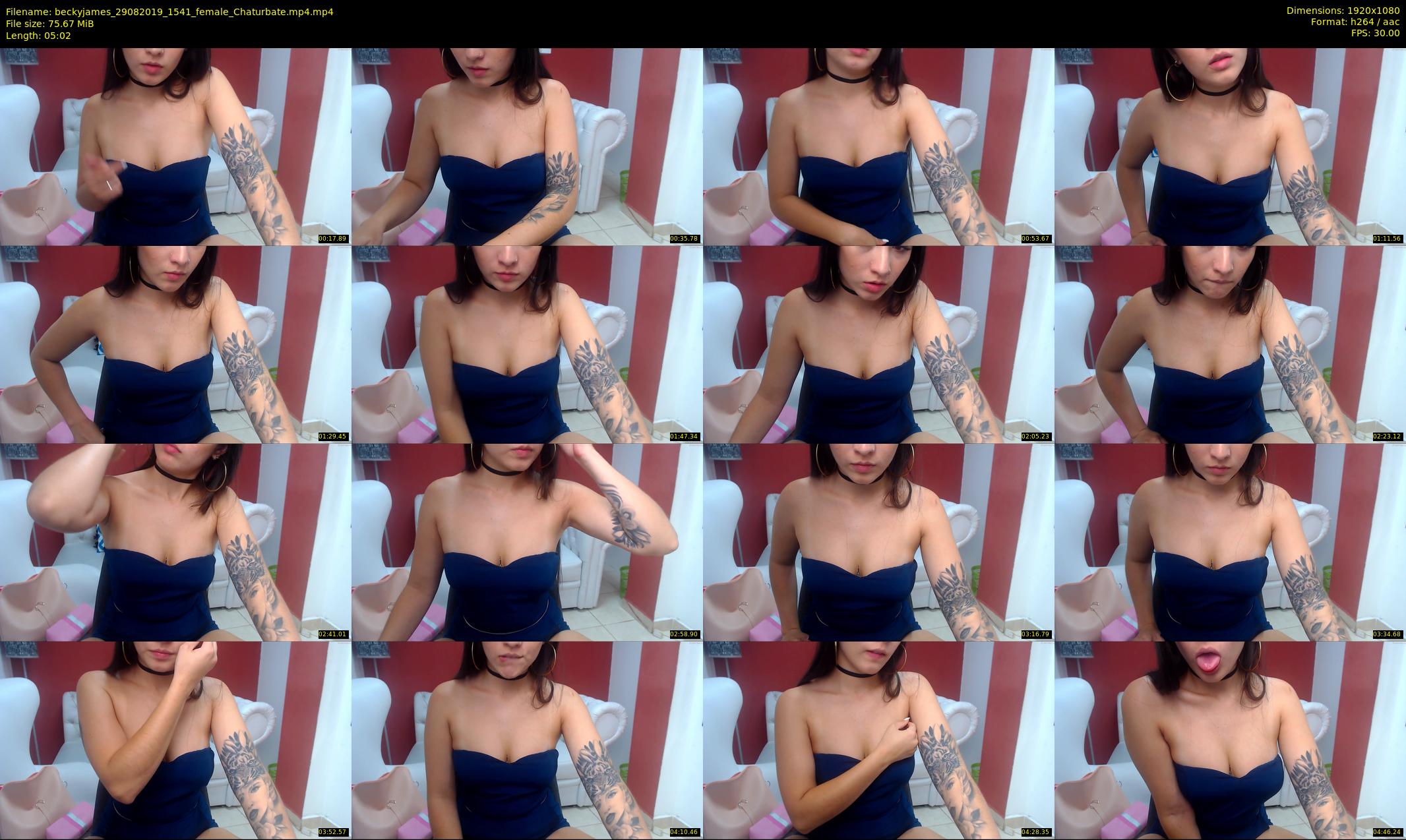 beckyjames — 6 minute Chaturbate female cam show recording, 1080p, Aug 29, 2019