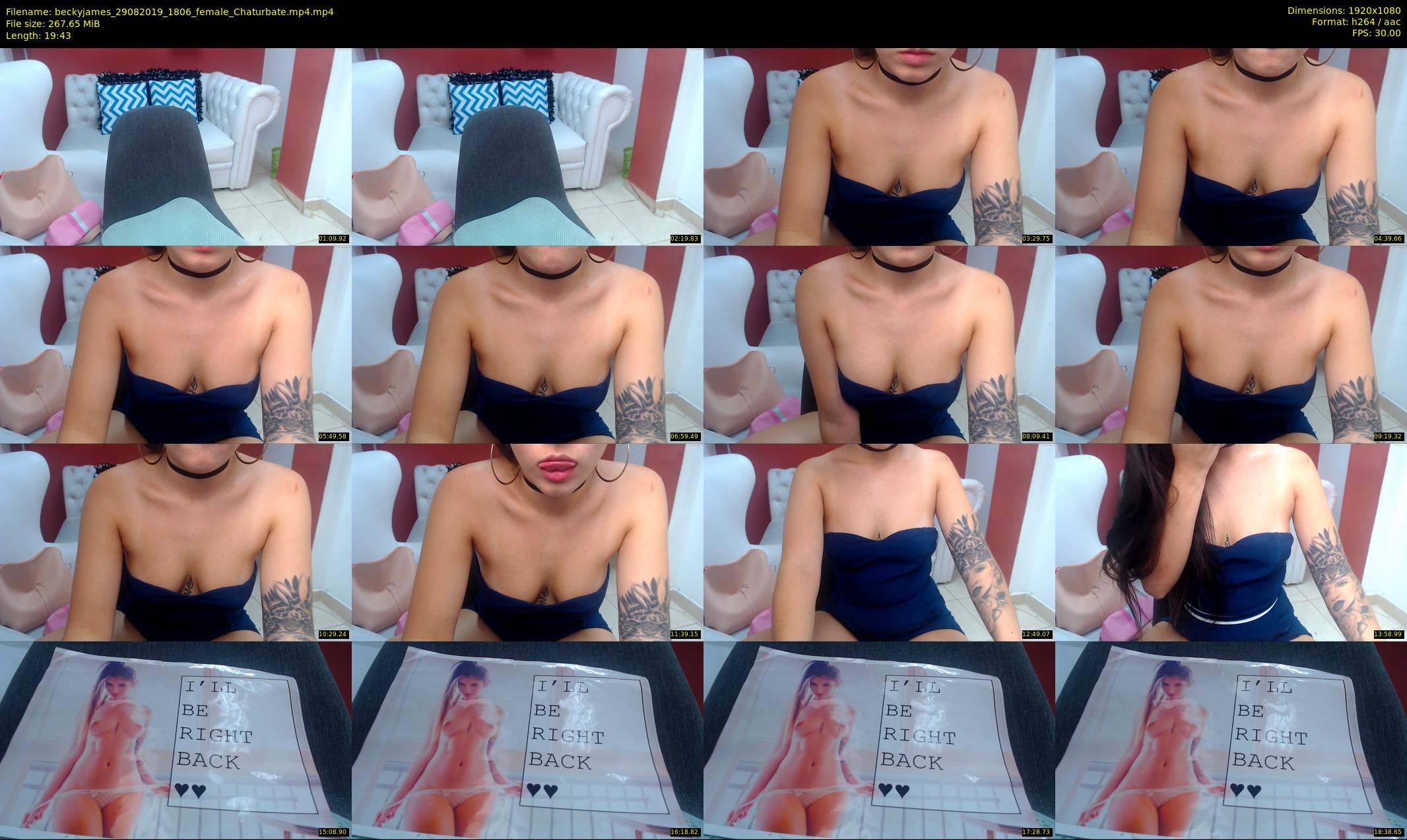 beckyjames — 20 minute Chaturbate female cam show recording, 1080p, Aug 29, 2019