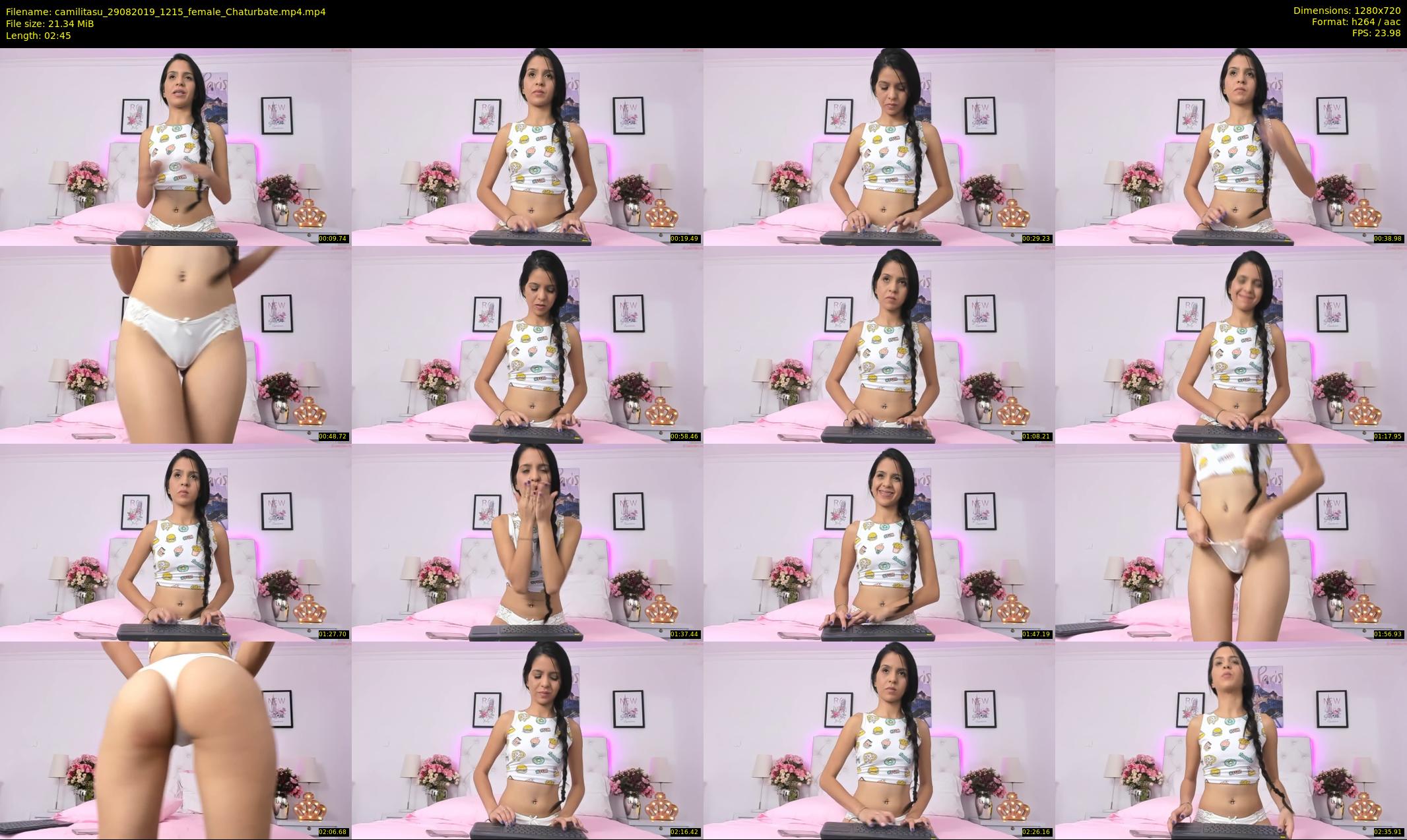 camilitasu — 3 minute Chaturbate female cam show recording, 720p, Aug 29, 2019