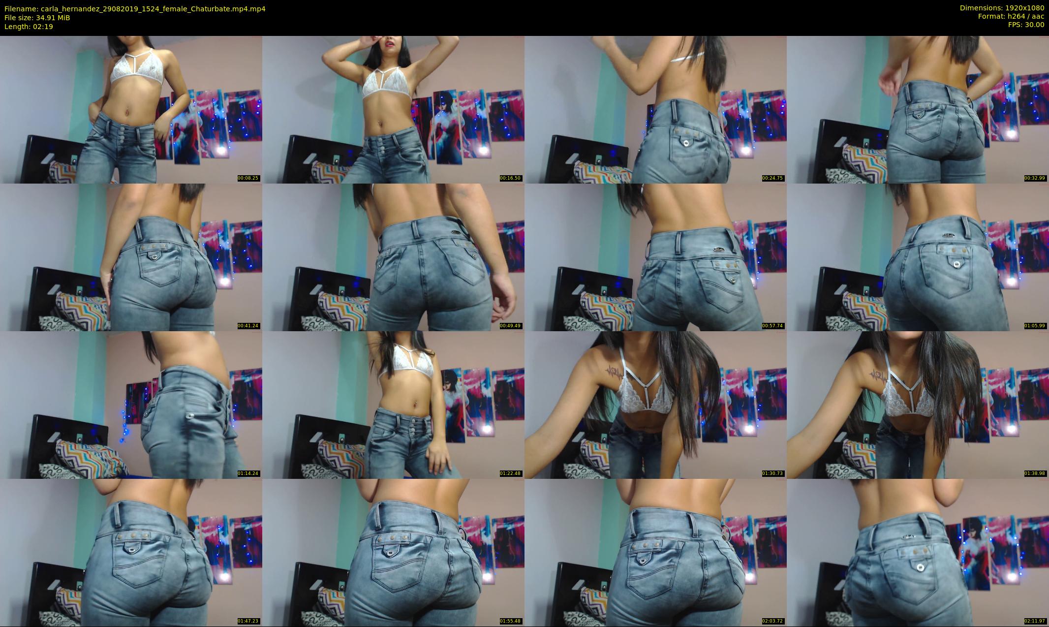 carla_hernandez — 3 minute Chaturbate female cam show recording, 1080p, Aug 29, 2019