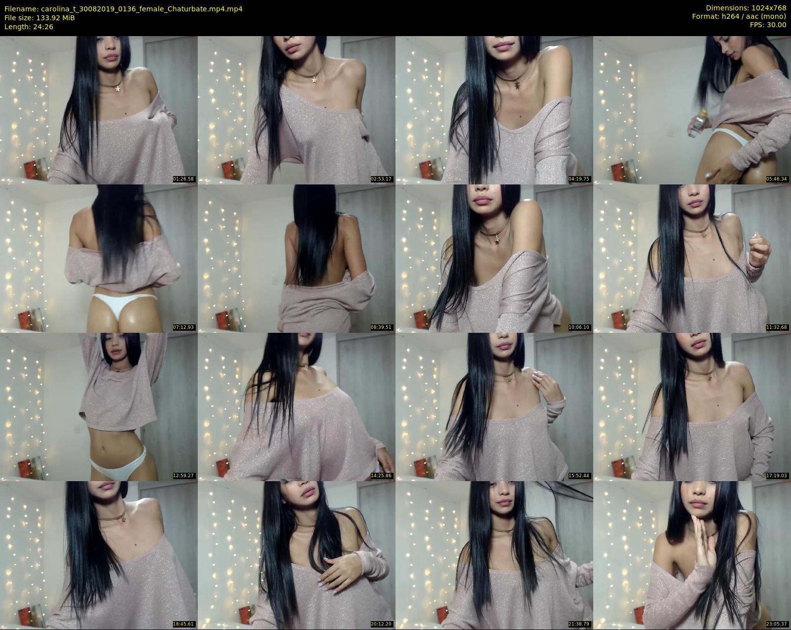 carolina_t — 25 minute Chaturbate female cam show recording, 720p, Aug 30, 2019