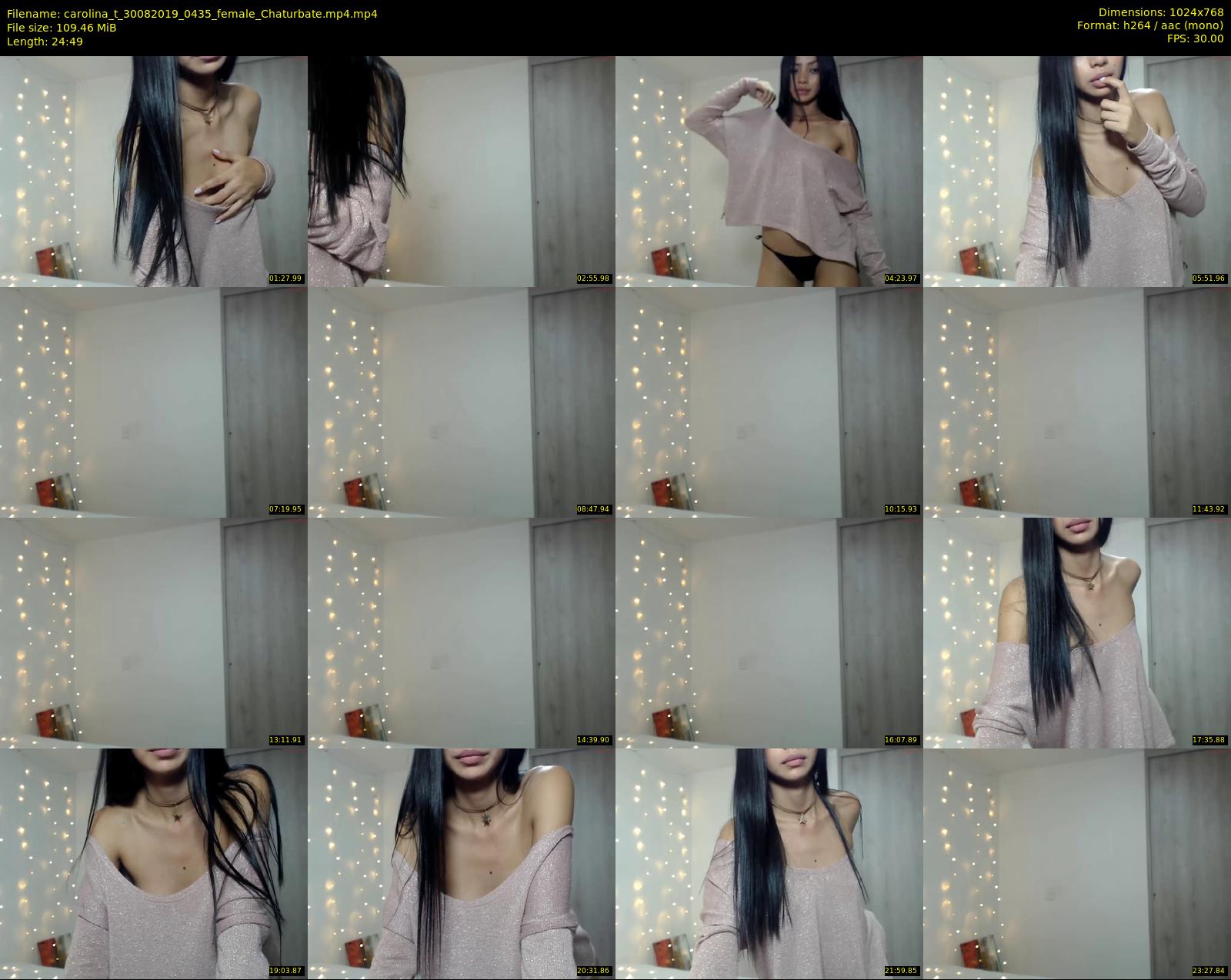 carolina_t — 25 minute Chaturbate female cam show recording, 720p, Aug 30, 2019