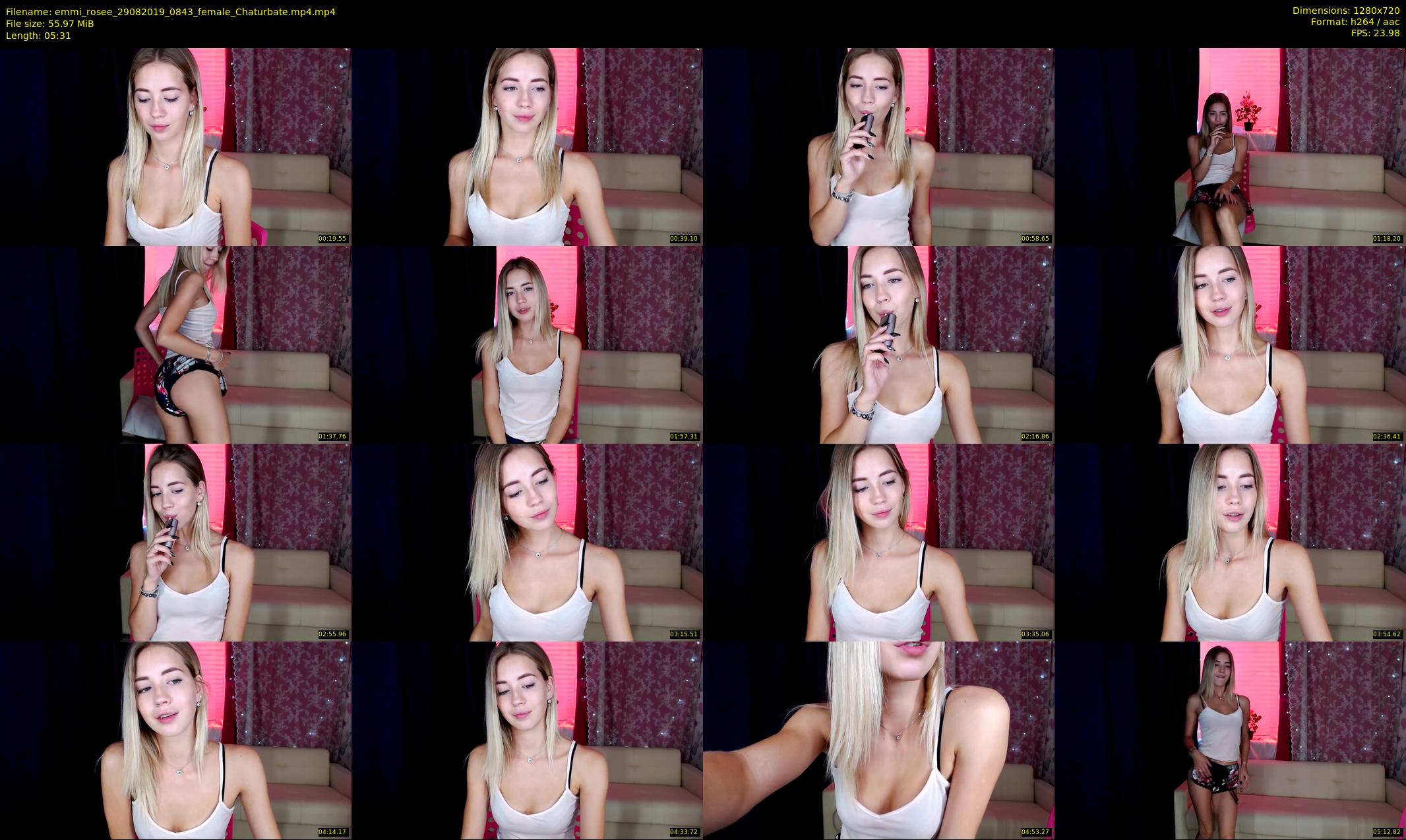 emmi_rosee — 6 minute Chaturbate female cam show recording, 720p, Aug 29, 2019