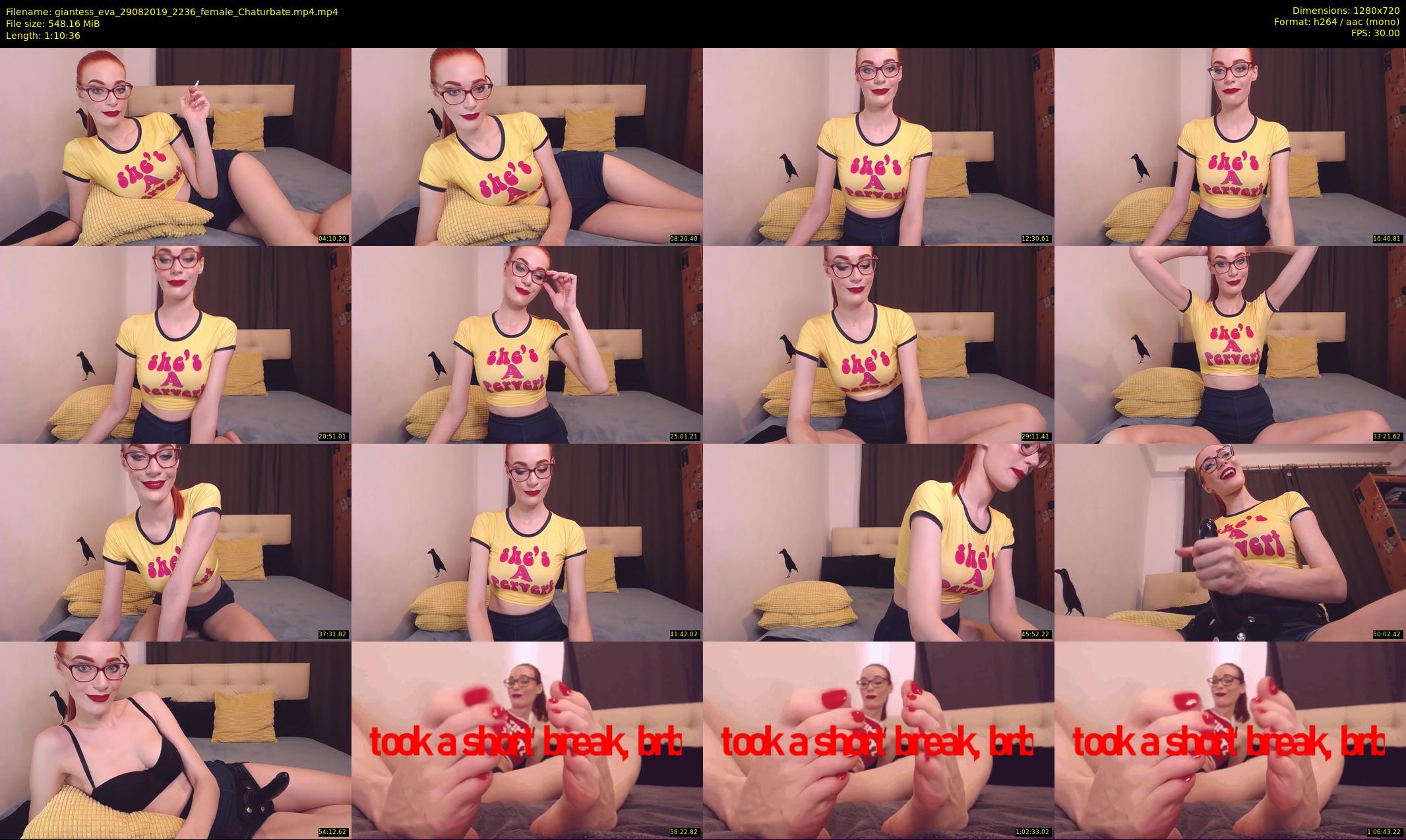 giantess_eva — 71 minute Chaturbate female cam show recording, 720p, Aug 29, 2019