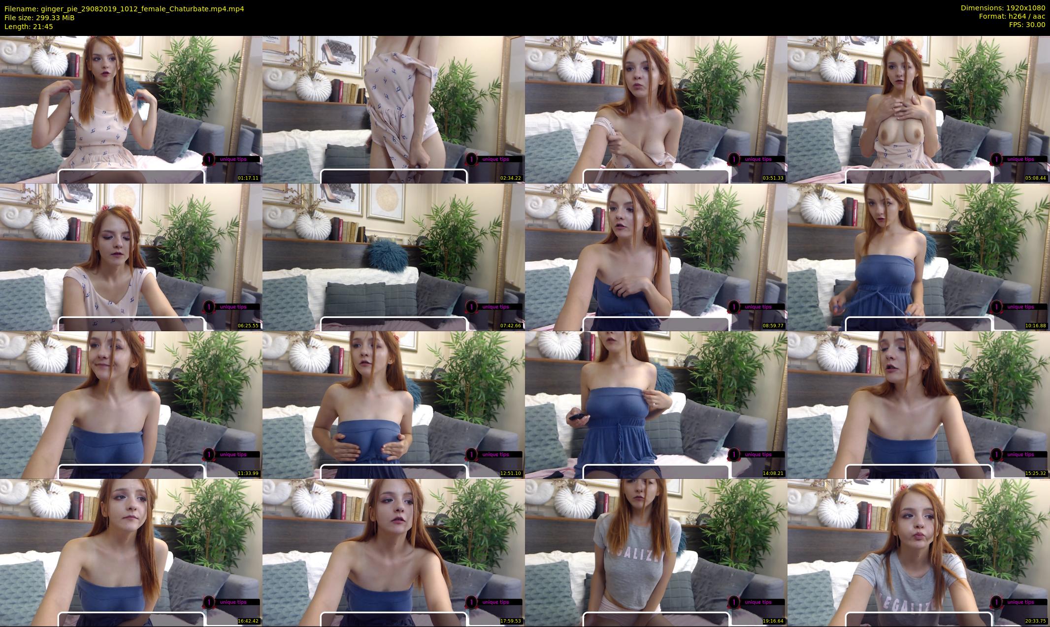 ginger_pie — 22 minute Chaturbate female cam show recording, 1080p, Aug 29, 2019