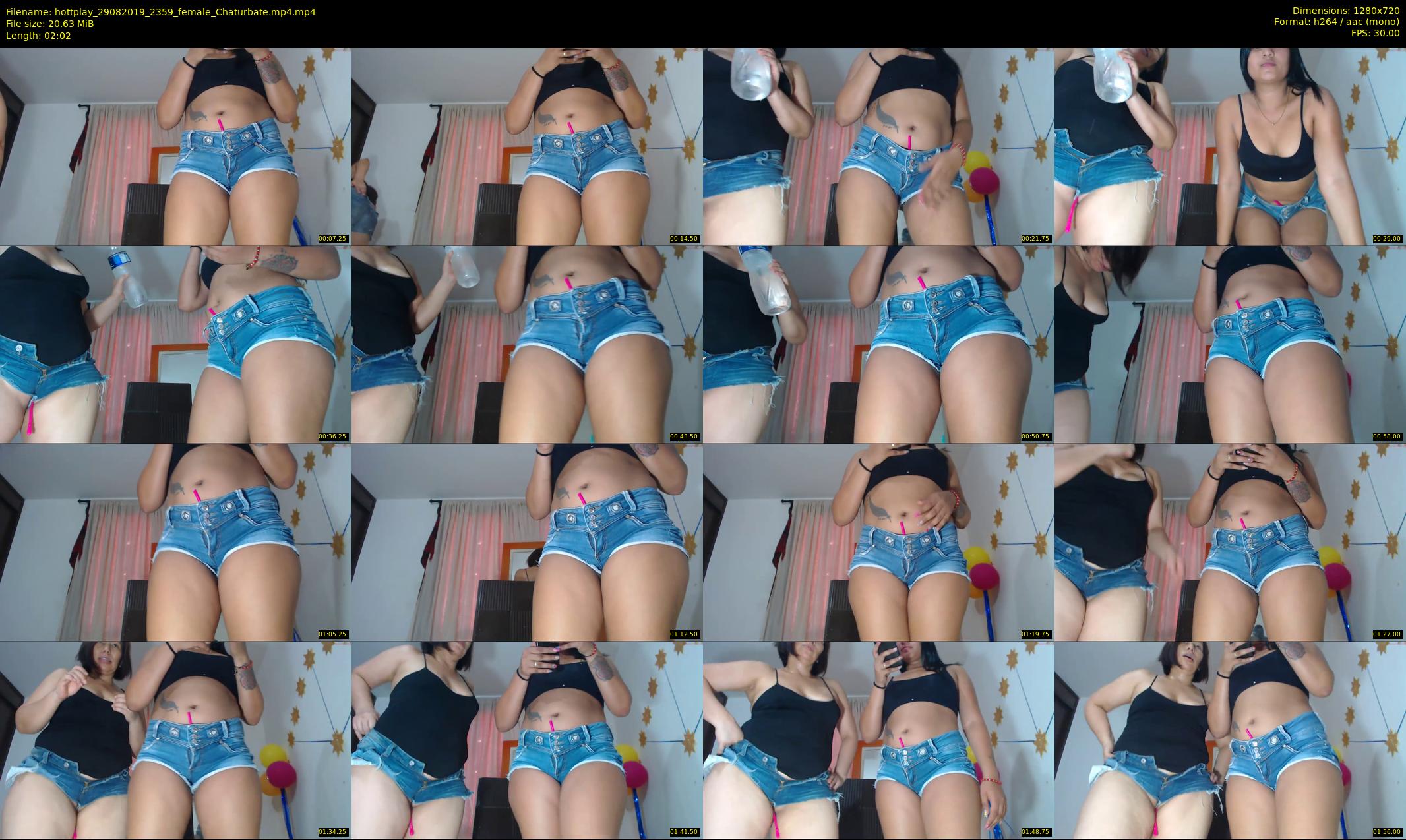 hottplay — 3 minute Chaturbate female cam show recording, 720p, Aug 29, 2019