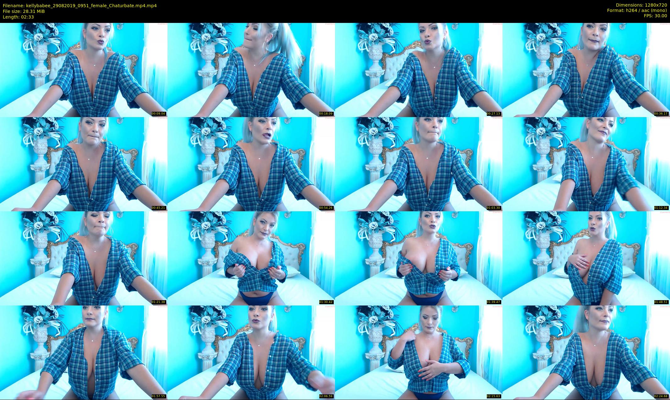 kellybabee — 3 minute Chaturbate female cam show recording, 720p, Aug 29, 2019
