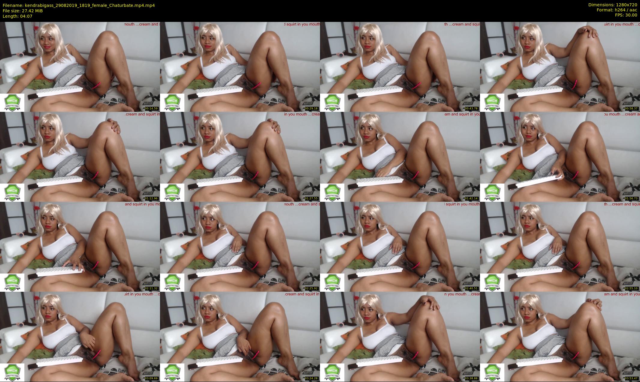 kendrabigass — 5 minute Chaturbate female cam show recording, 720p, Aug 29, 2019