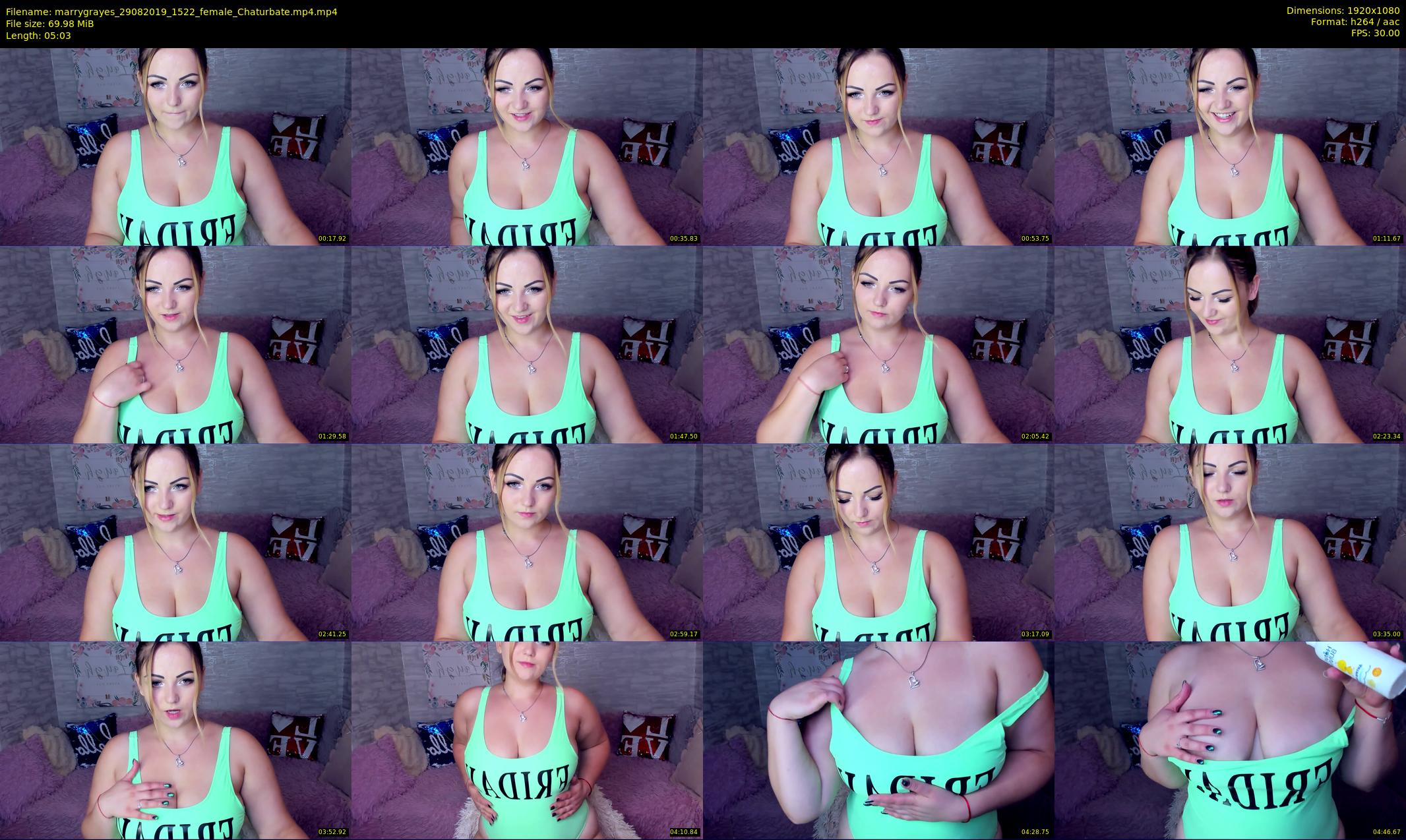 marrygrayes — 6 minute Chaturbate female cam show recording, 1080p, Aug 29, 2019