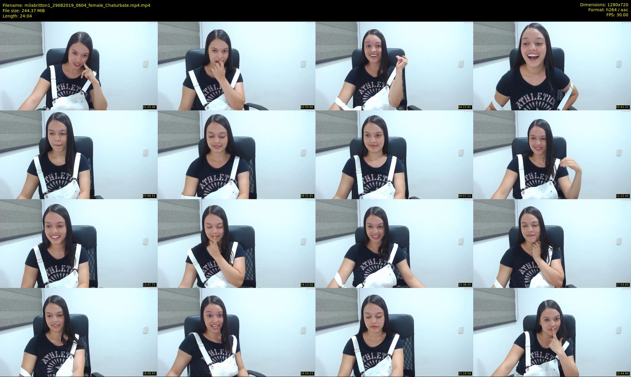 milabritton1 — 25 minute Chaturbate female cam show recording, 720p, Aug 29, 2019
